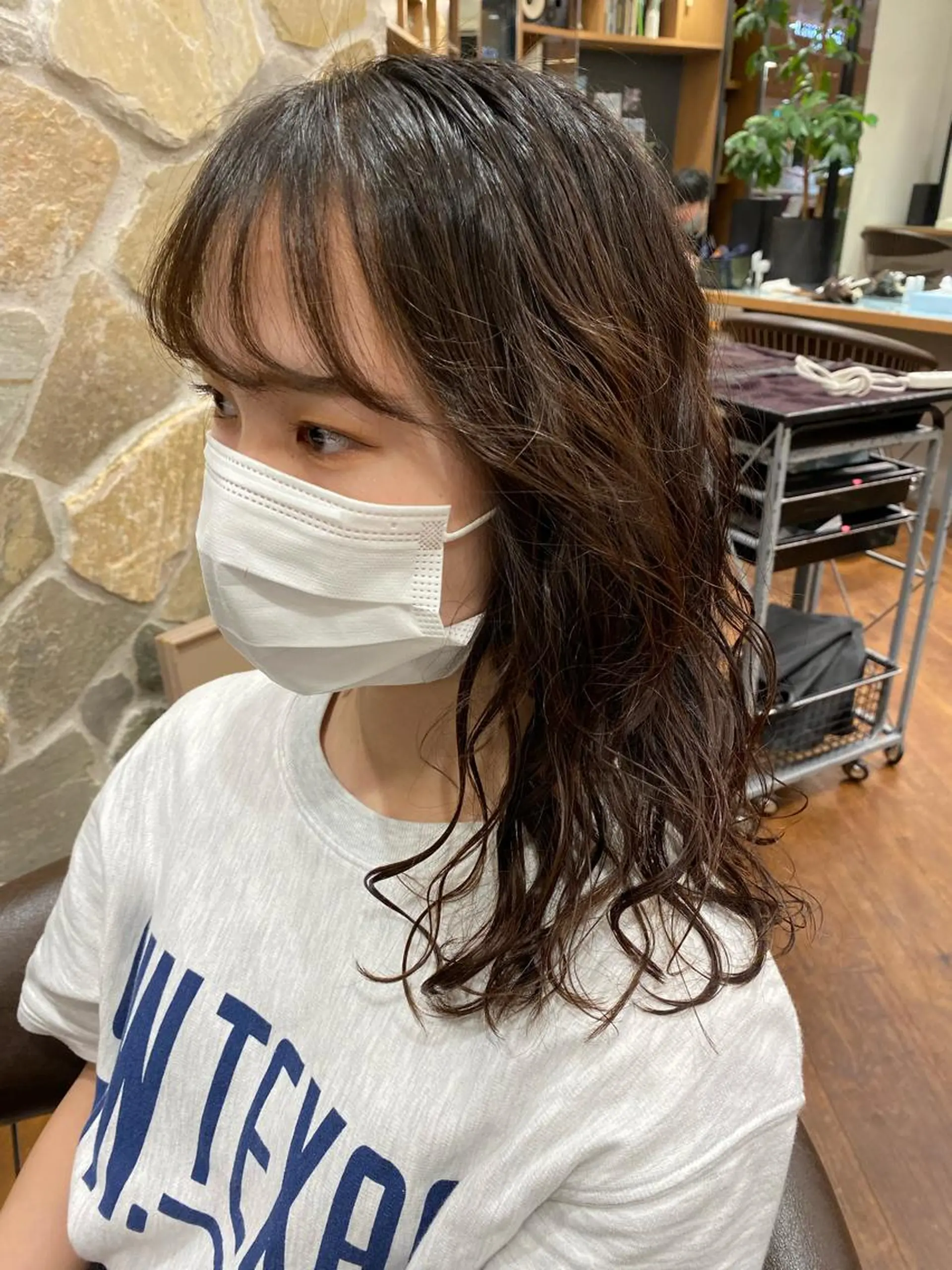 ミディアム パーマ ミディアムパーマ レイヤー/グレージュ メンズパーマのヘアスタイル