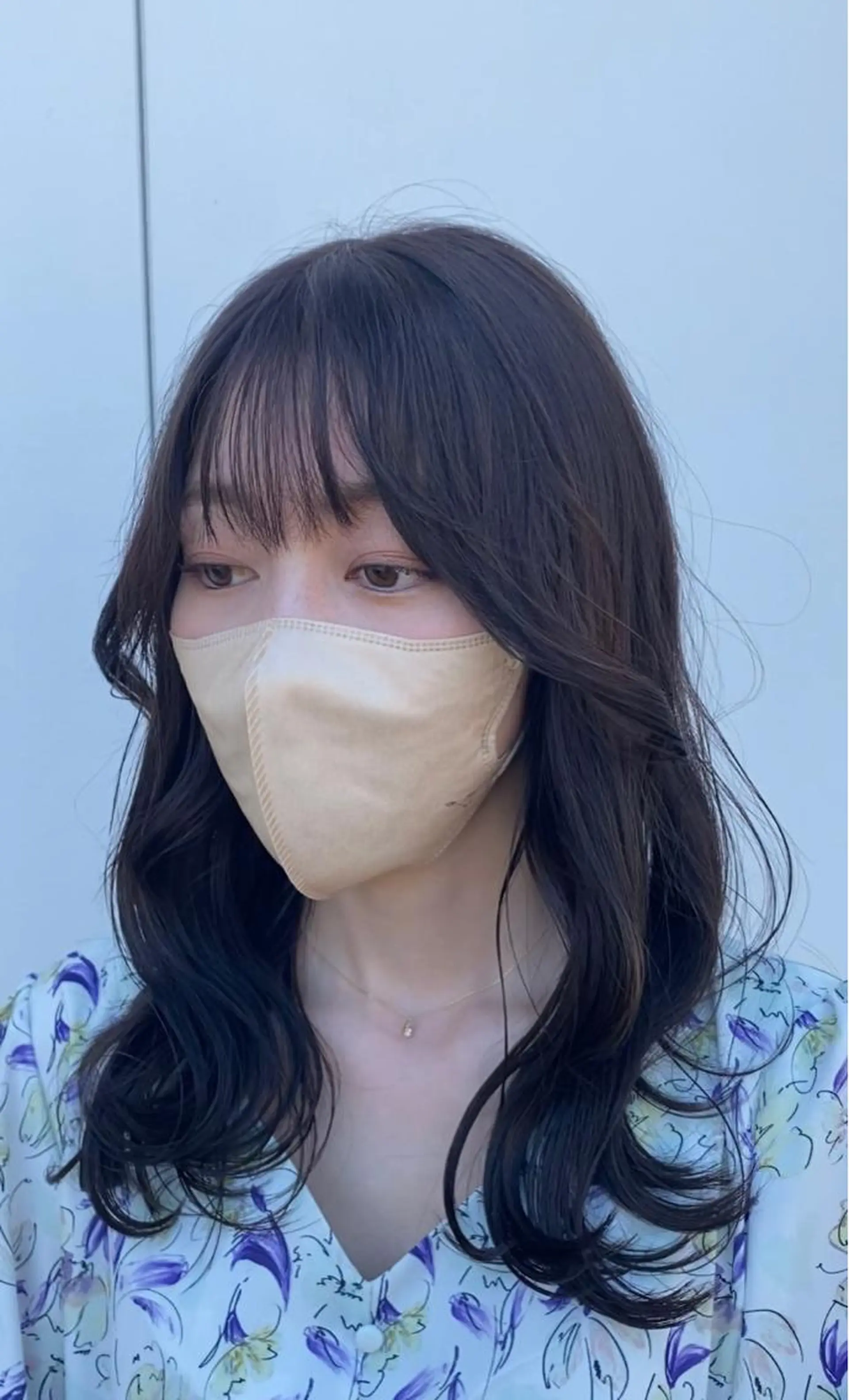 ミディアム 顔周りカット 小顔カット 斎藤 仁のヘアスタイル