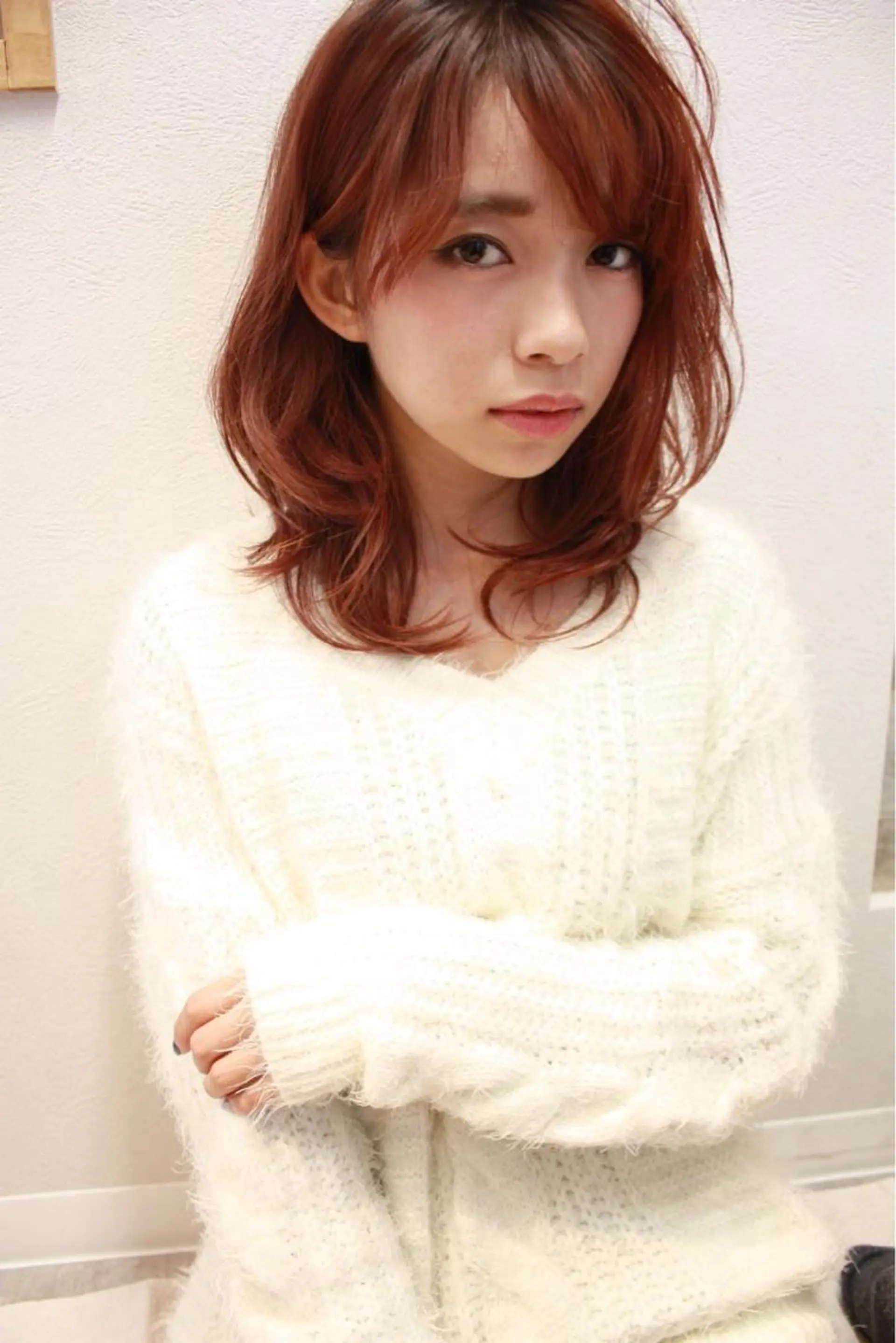 ミディアム カラー パーマ tuuli トゥーリのヘアスタイル