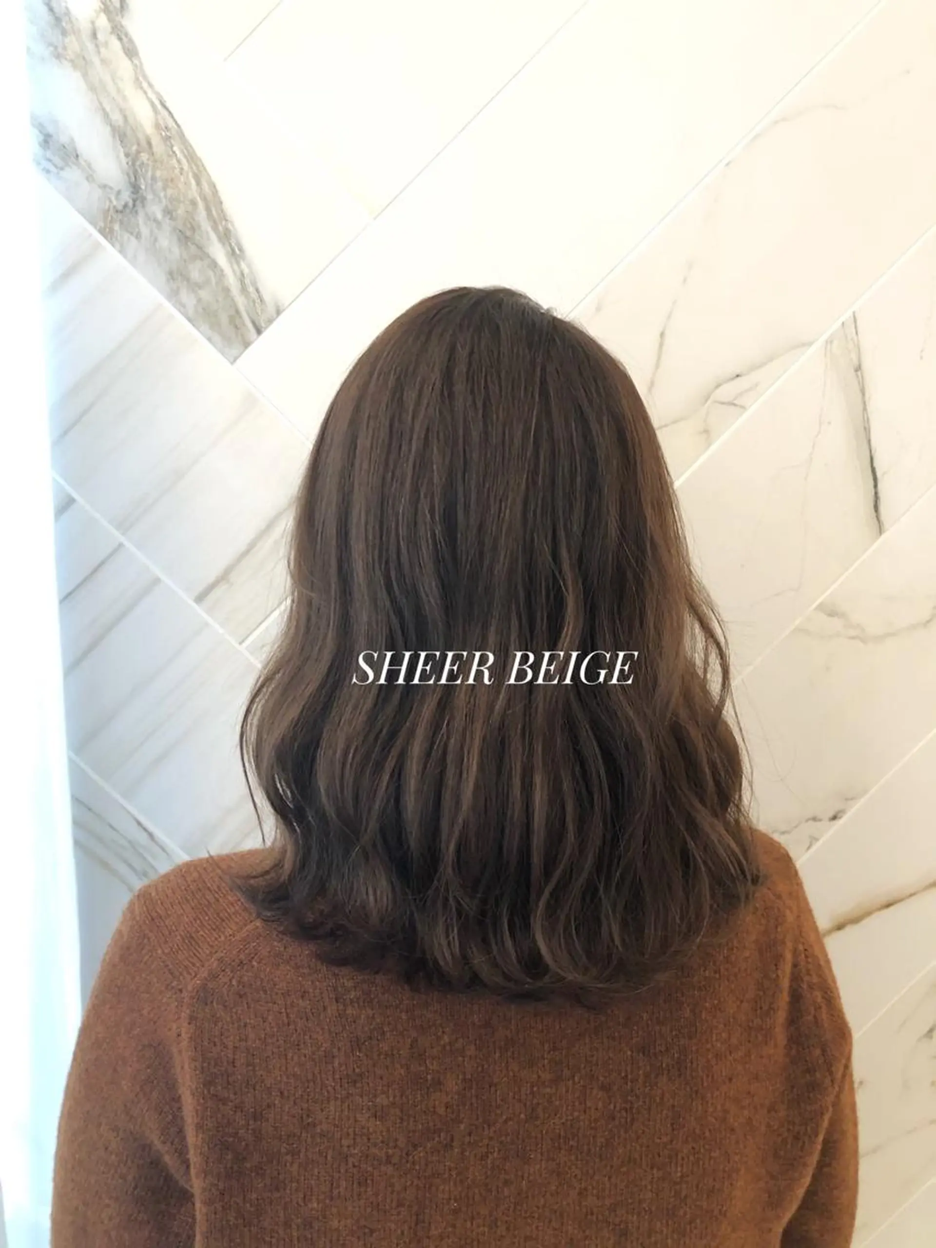 セミロング カラー ヘアアレンジ ポニーテール アッシュ ベージュカラー 透明感カラー ✨似合うのその先へ✨ 田中延和のヘアスタイル