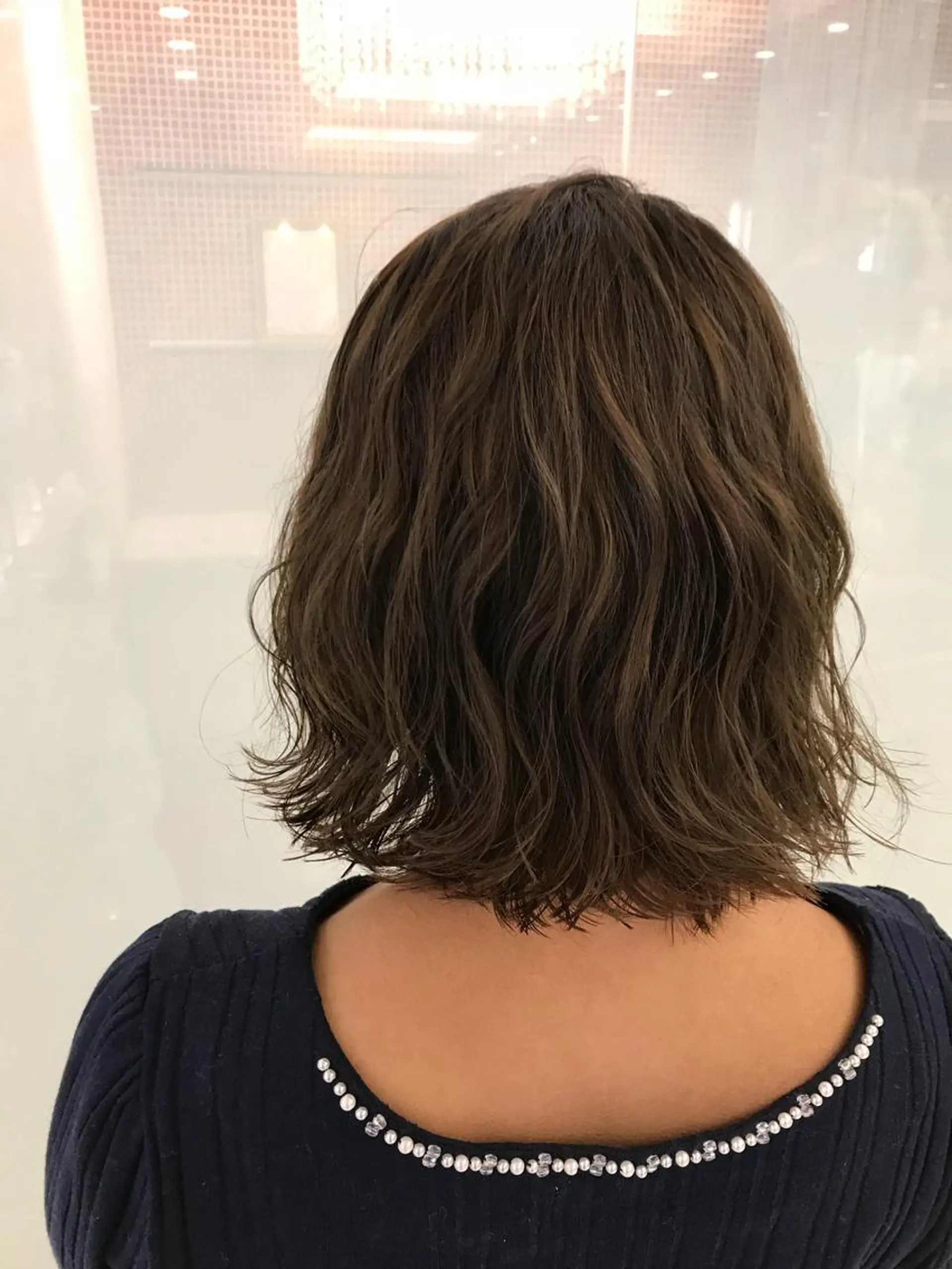 パーマ 赤み消し韓国ヘア レイヤー縮毛🤍渡邉のヘアスタイル