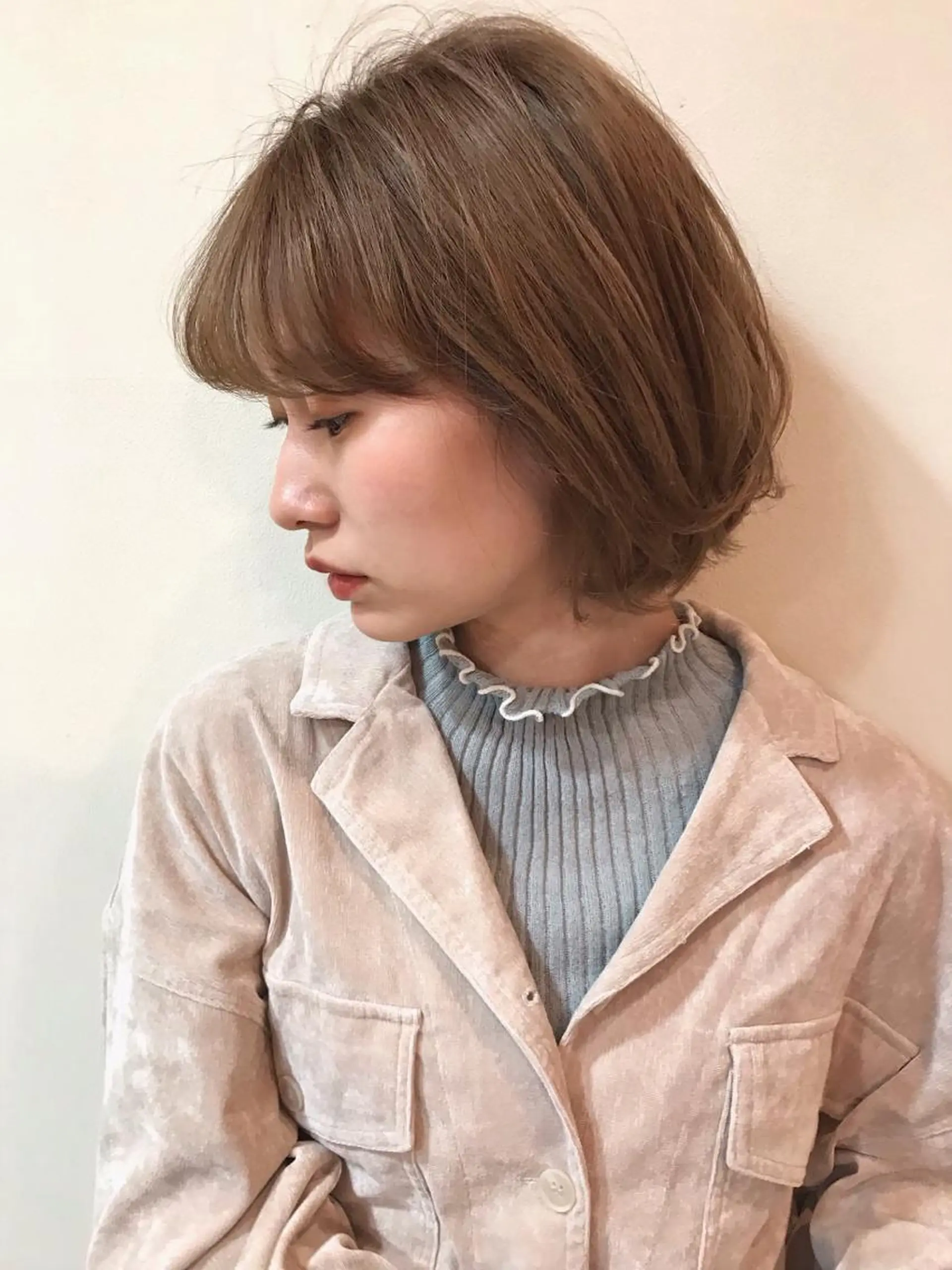 ショート ボブ レイヤー/大人ボブ 渡邉【日吉美容室】のヘアスタイル