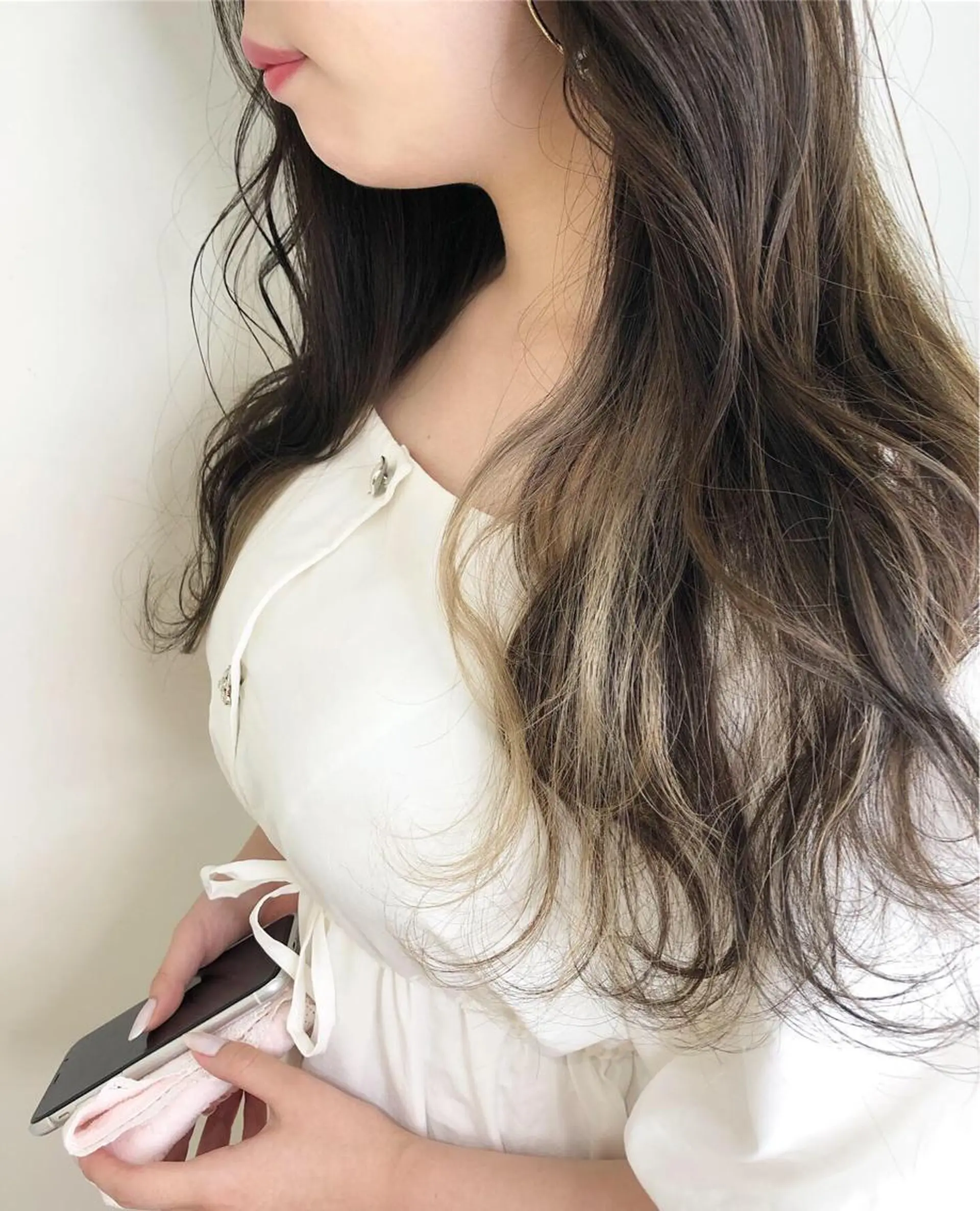 ロング ヘアカラー 透明感カラー 松田晃代のヘアスタイル