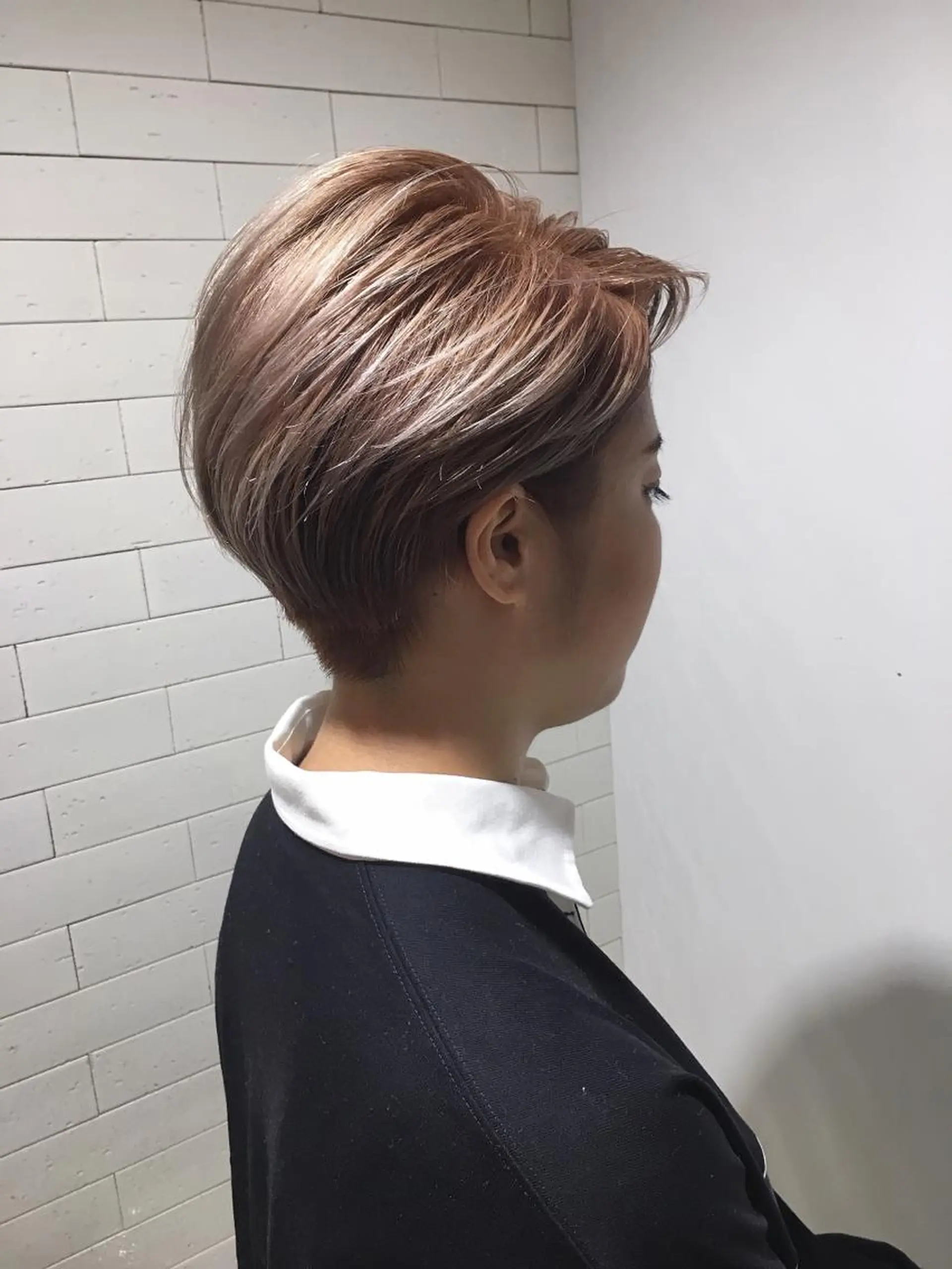 ショート ショートボブ ベリーショート ボブ ハイライト ショートヘア メンズツイスパ ショートフクヤマシンのヘアスタイル