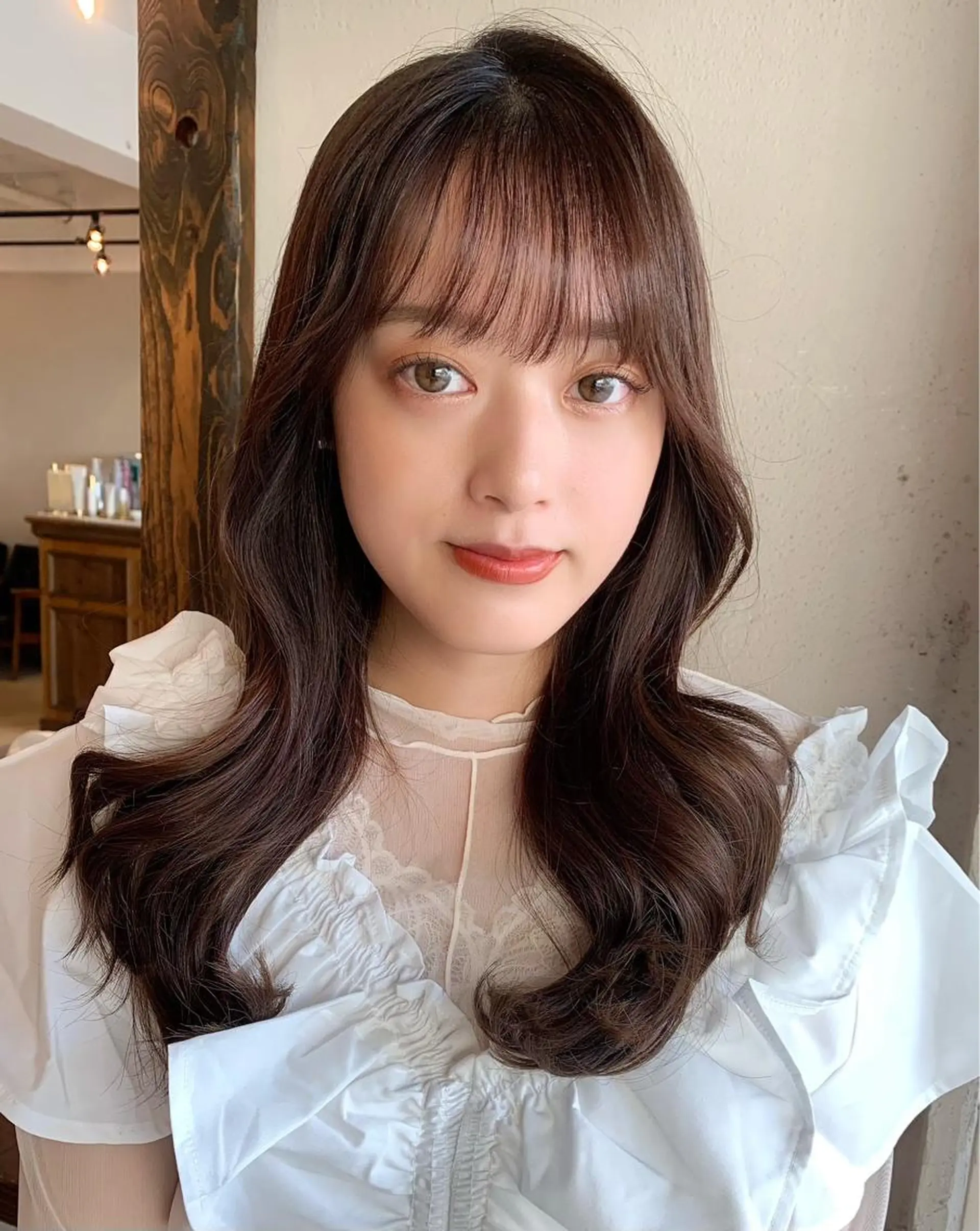 ロング カラー カット ヘアカラー トリートメント ヘッドスパ 透明感/オリーブ/ グレージュ/YUKAのヘアスタイル