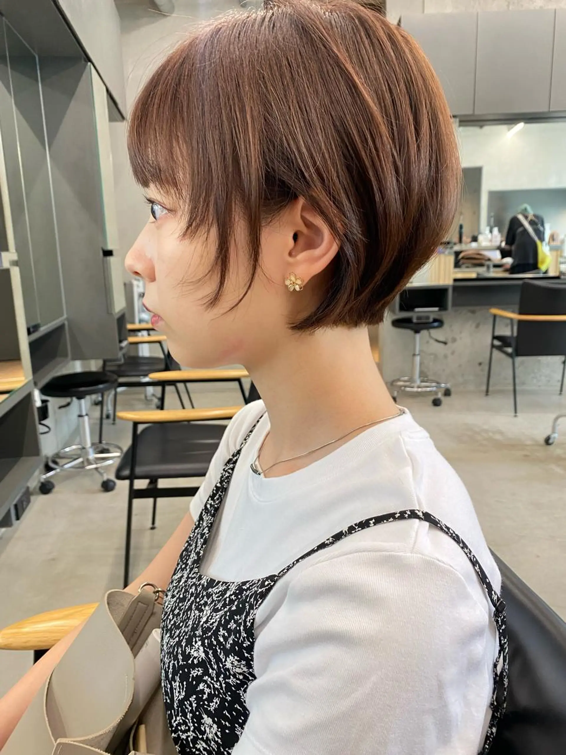 ショート カラー カット ヘアカラー レイヤー/柔色 カラー/SAkiのヘアスタイル