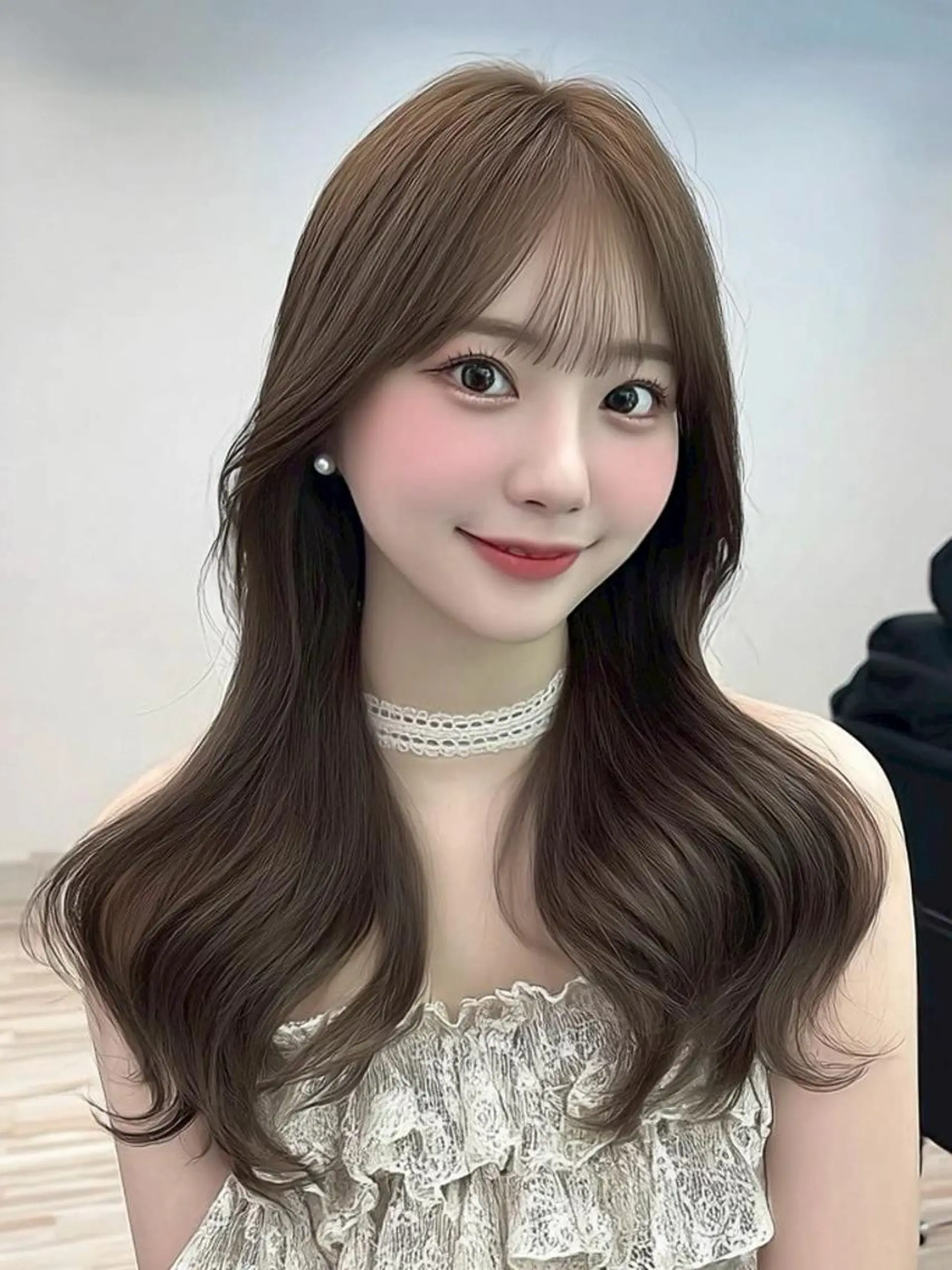 ロング くびれヘア 髪質改善 韓国風ヘア 似合わせカット 縮毛矯正 mao🎀マツエク／ レイヤーカットのマツエク・マツパデザイン