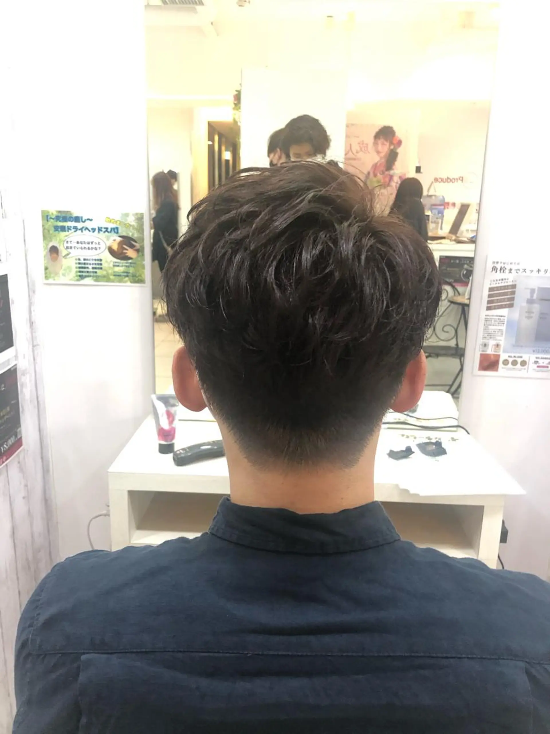 ショート パーマ メンズ 髪質改善× 白髪ぼかし溝江のヘアスタイル