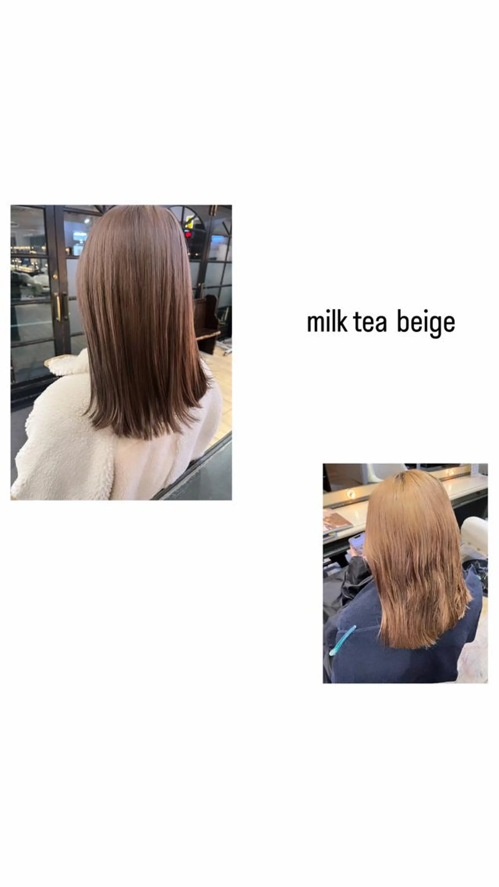 ミディアム カラー パーマ ヘアアレンジ メンズ キッズ ネイル マツエク・マツパ アイブロウ ベージュカラー ミルクティーベージュ 眉カラー 春ネイル カット ヘアカラー トリートメント hiro【沿線で叶う 似合わせhair】のヘアスタイル