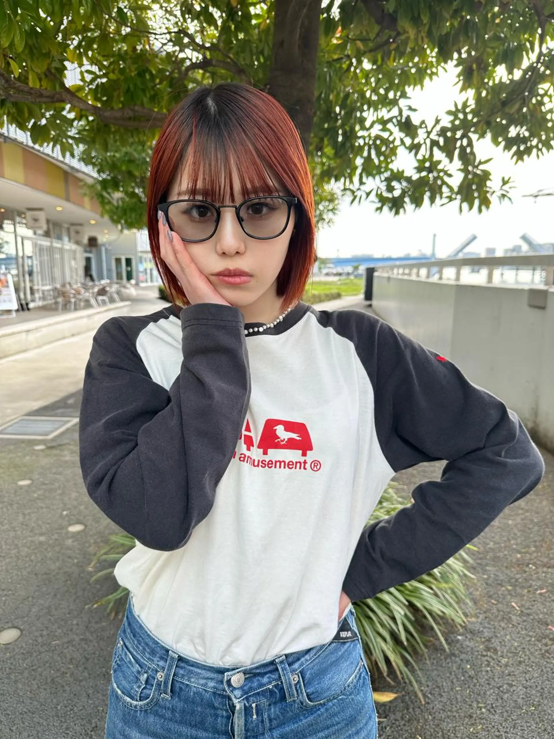 ショート カラー ブリーチ オレンジ ♡レイヤーカット れお♡のヘアスタイル