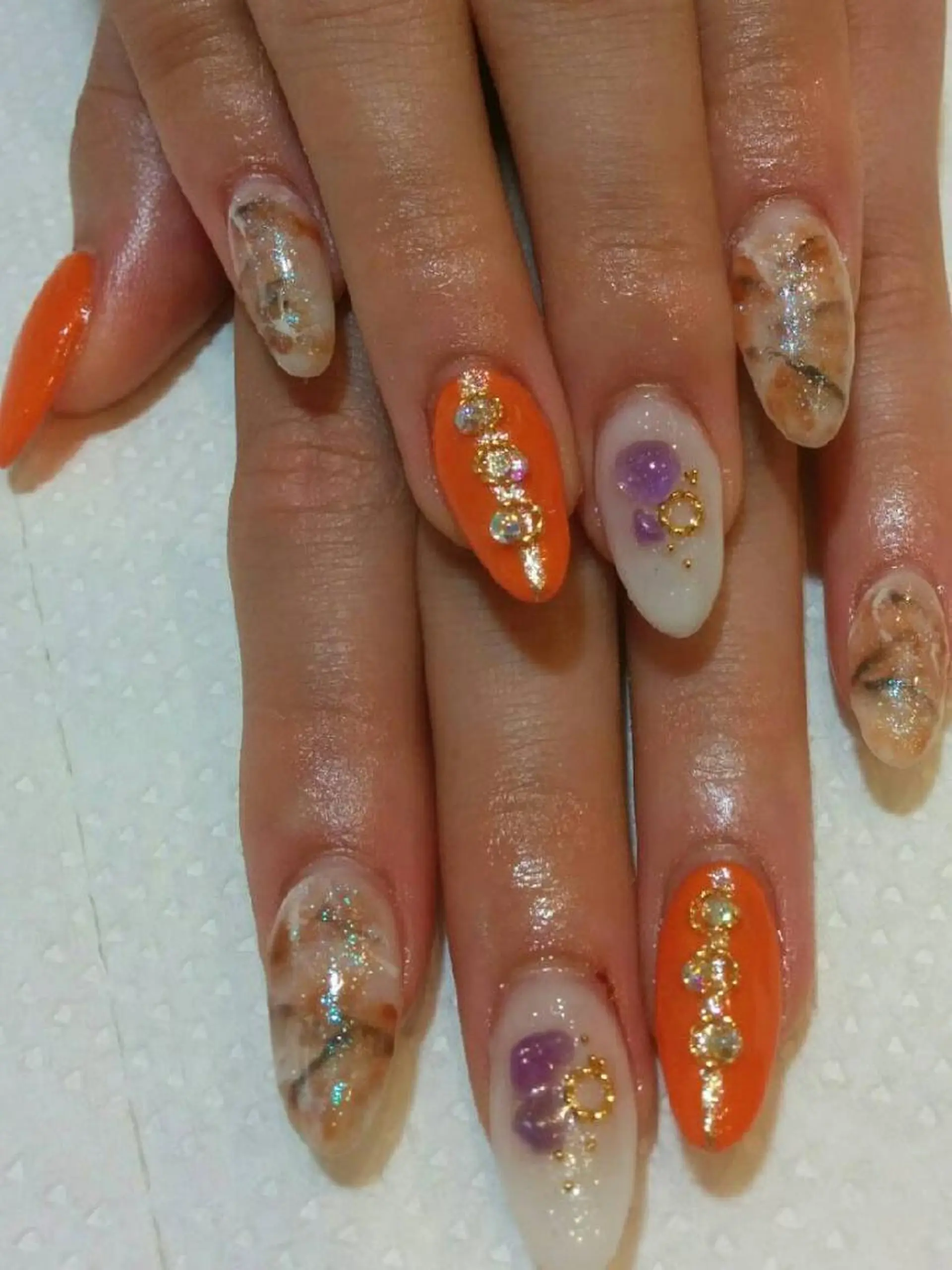 ネイル スカルプネイル ハンドネイル エステとネイル ローズコンフォートのネイルデザイン