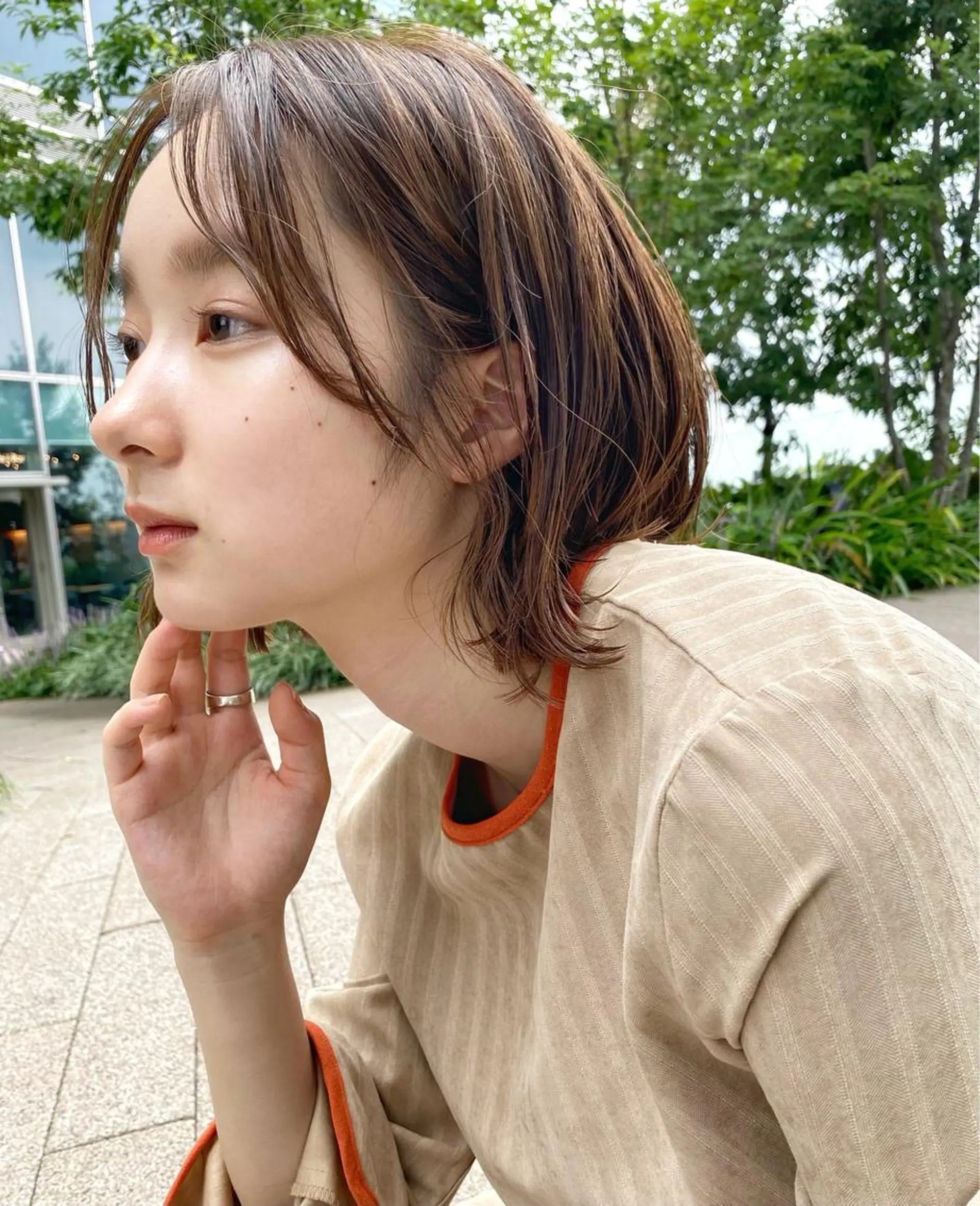 ショート カラー ベージュカラー ボブ カット ヘアカラー トリートメント 🉐メンズヘア特化 men's/ケンイチのヘアスタイル