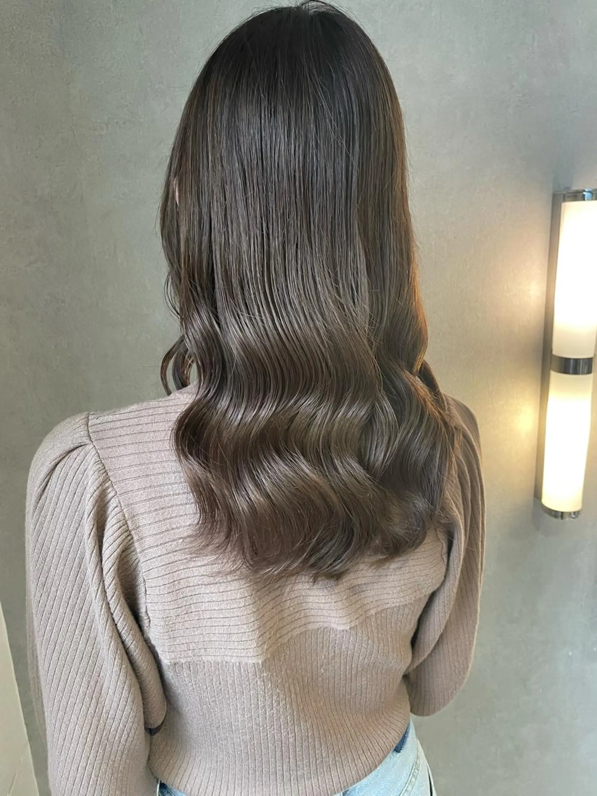 セミロング カラー グレージュ ヘアカラー トリートメント coco♡ 韓国hairのヘアスタイル