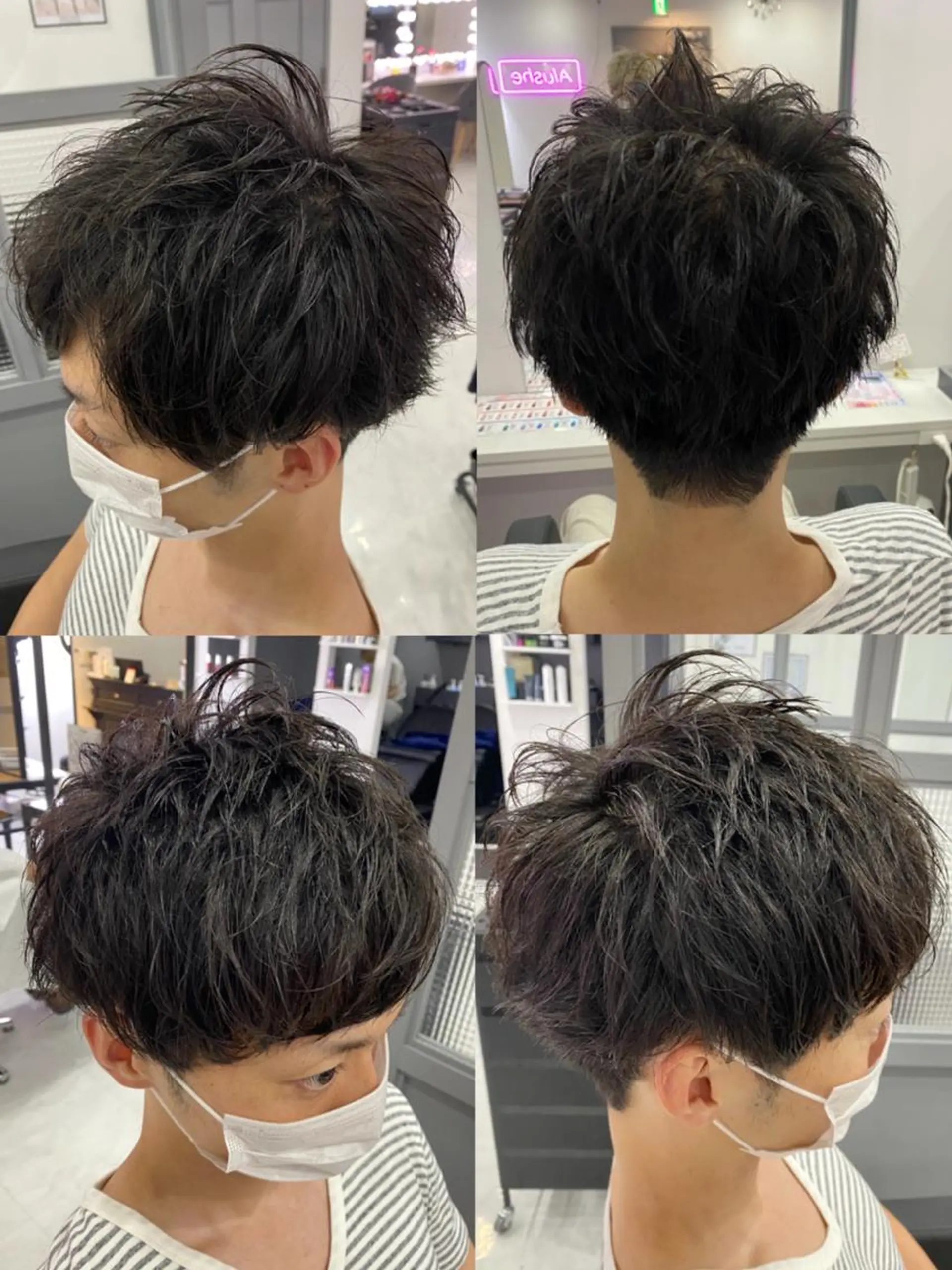 ショート カラー パーマ ヘアアレンジ メンズ カット 🔥メンズ特化渡辺 🔥ブリーチカラーのヘアスタイル