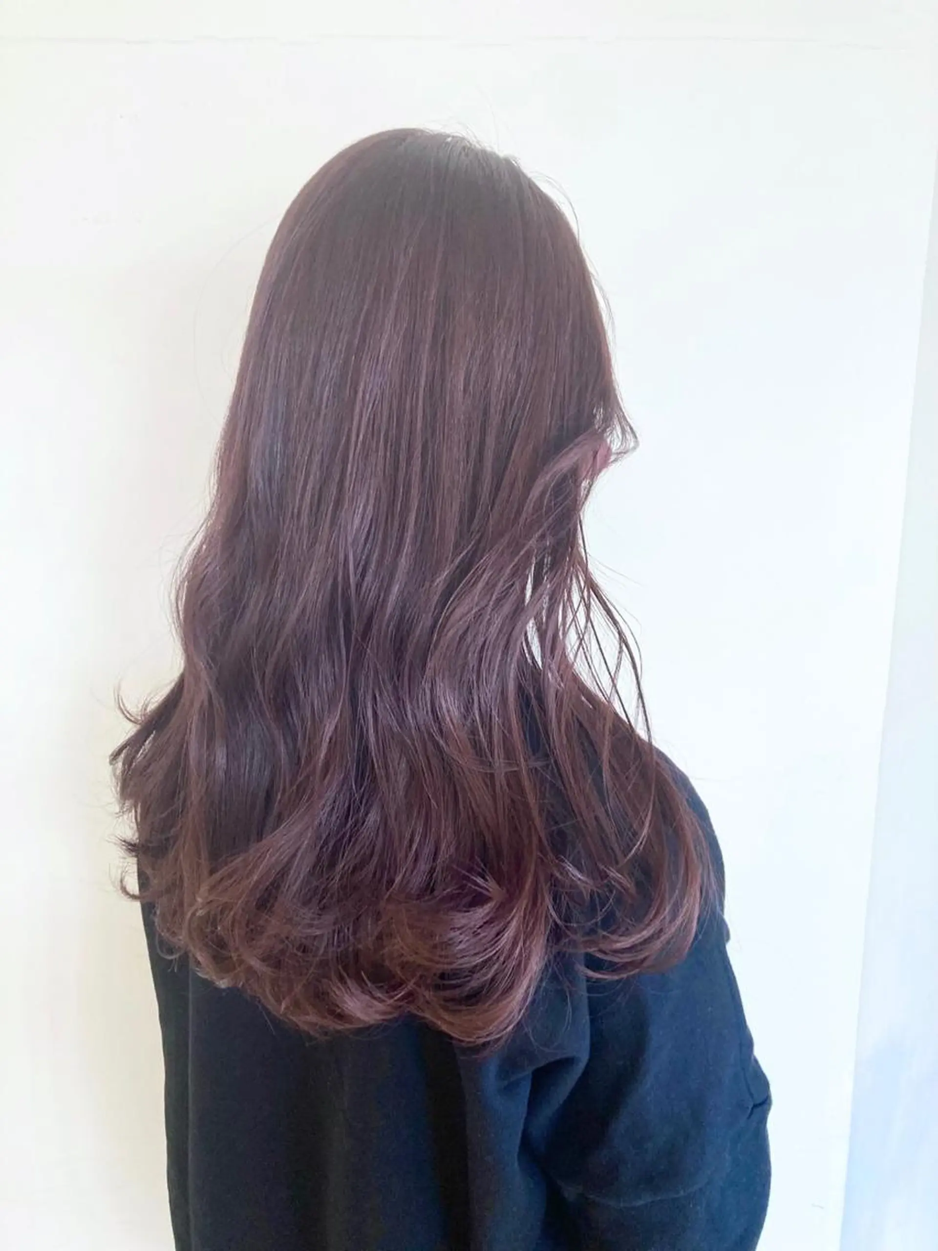 ロング カラー ブラウンカラー ピンクカラー ピンクブラウン ペッツ本店 スタイリスト増田ゆきのヘアスタイル