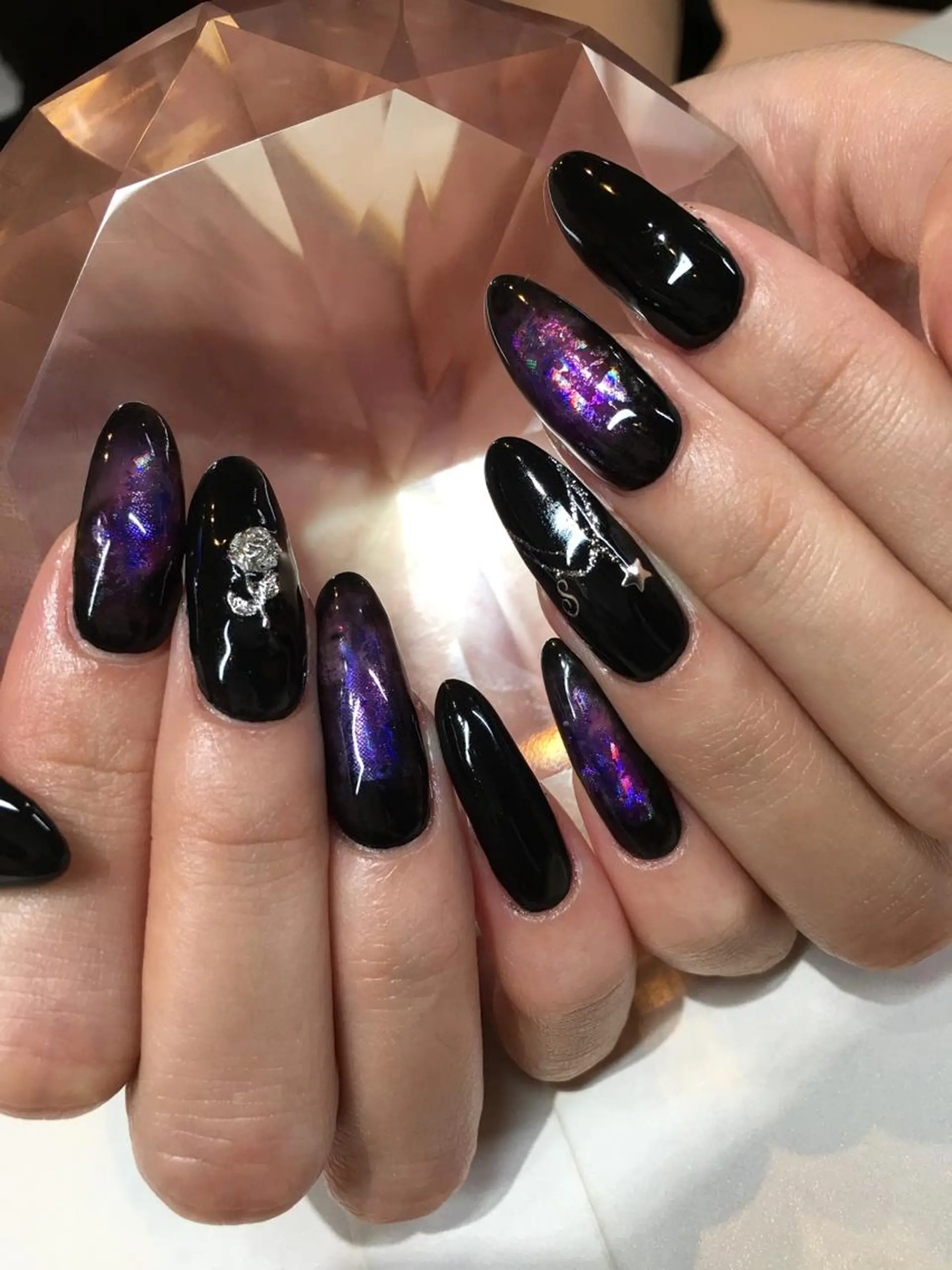 ロング ネイル ハンドネイル glow_ nailのネイルデザイン