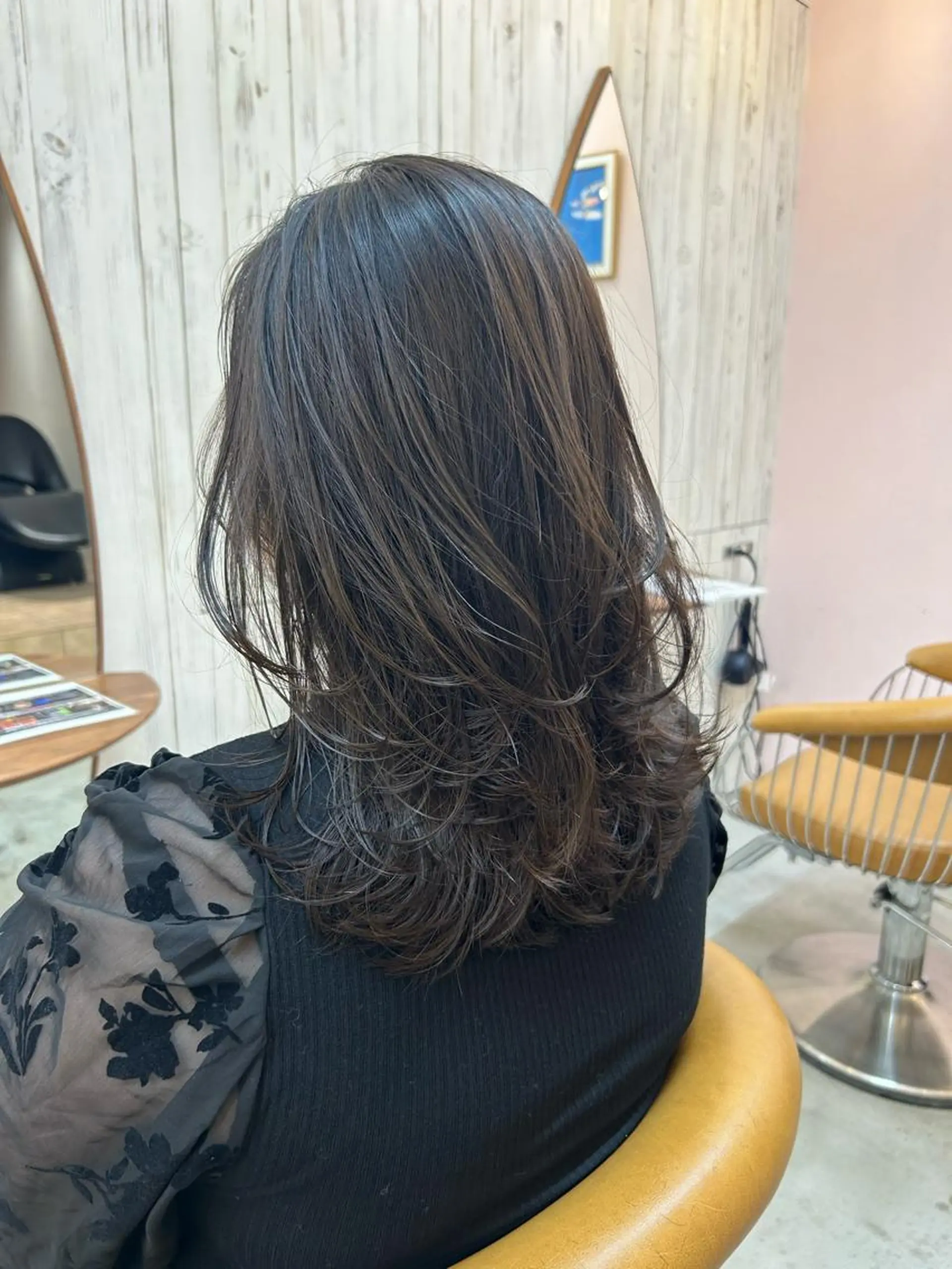 セミロング 🩵縮毛矯正/ブリー チ/髪質改善/いつかのヘアスタイル