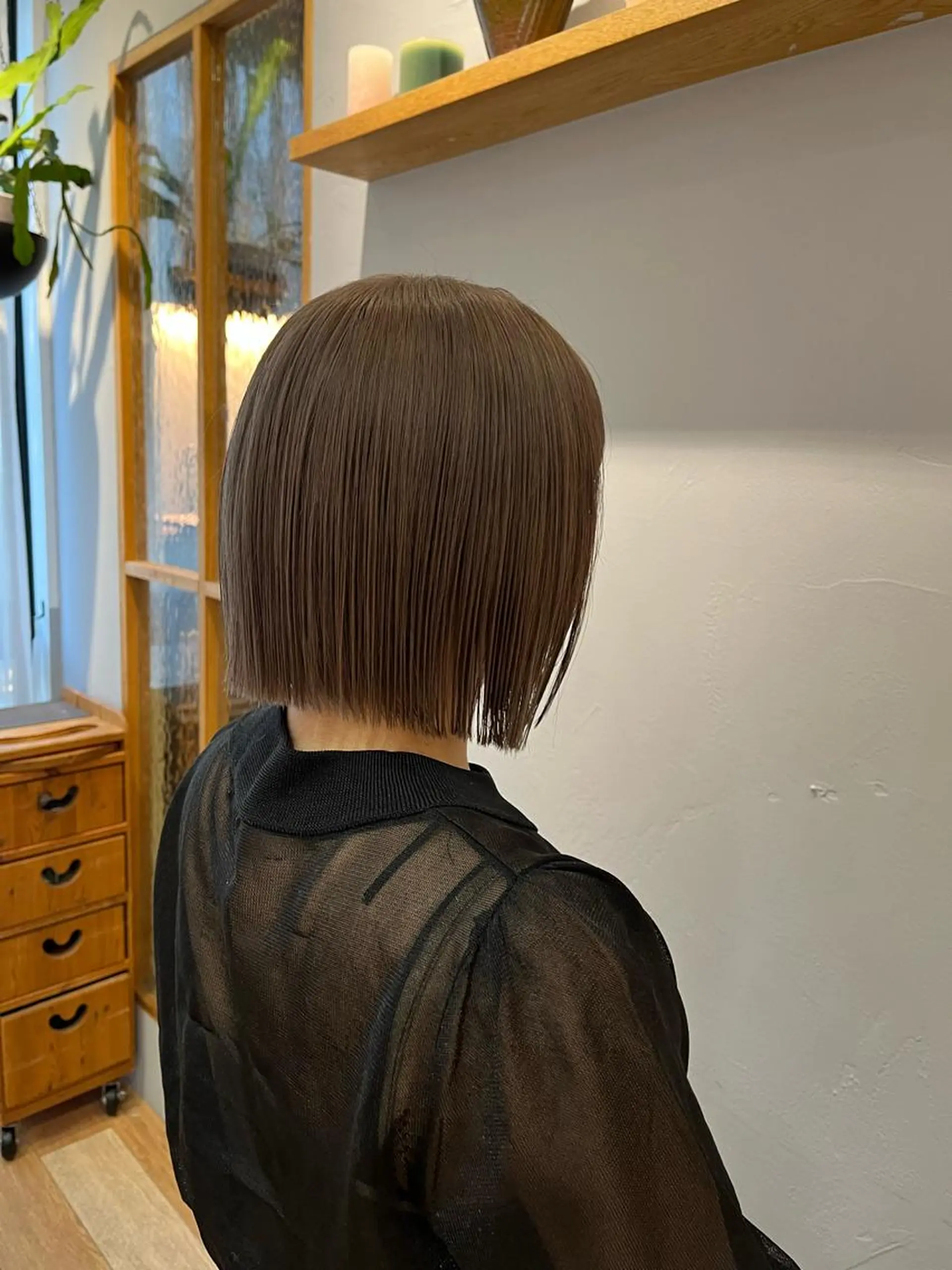 ショート カット ヘアカラー トリートメント オリーブ/縮毛♡ Natsuno🩰のヘアスタイル