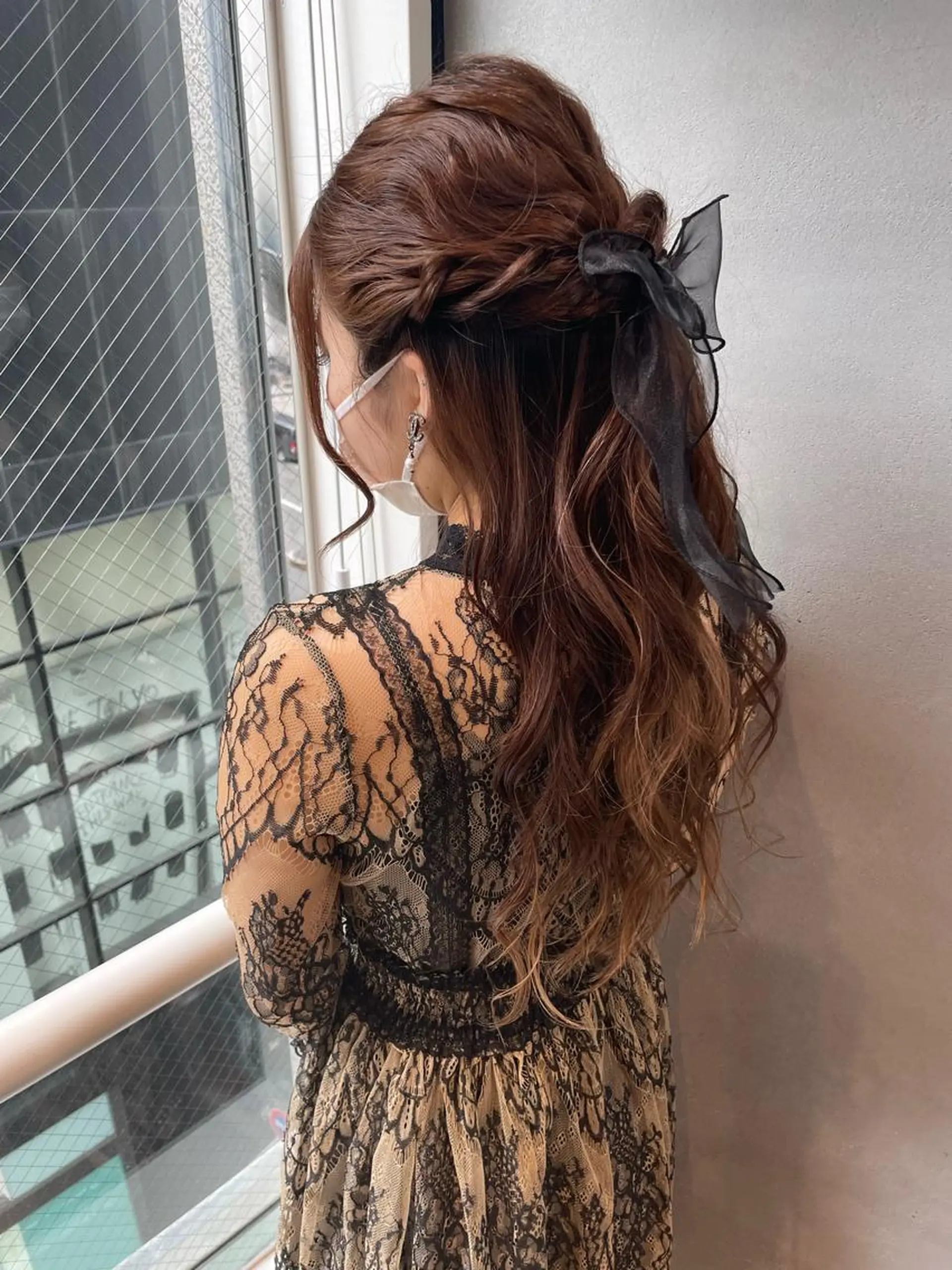 ロング ヘアアレンジ ハーフアップ ヘアセット 女性リピ90%🍨 🩷佐藤みずきのヘアスタイル