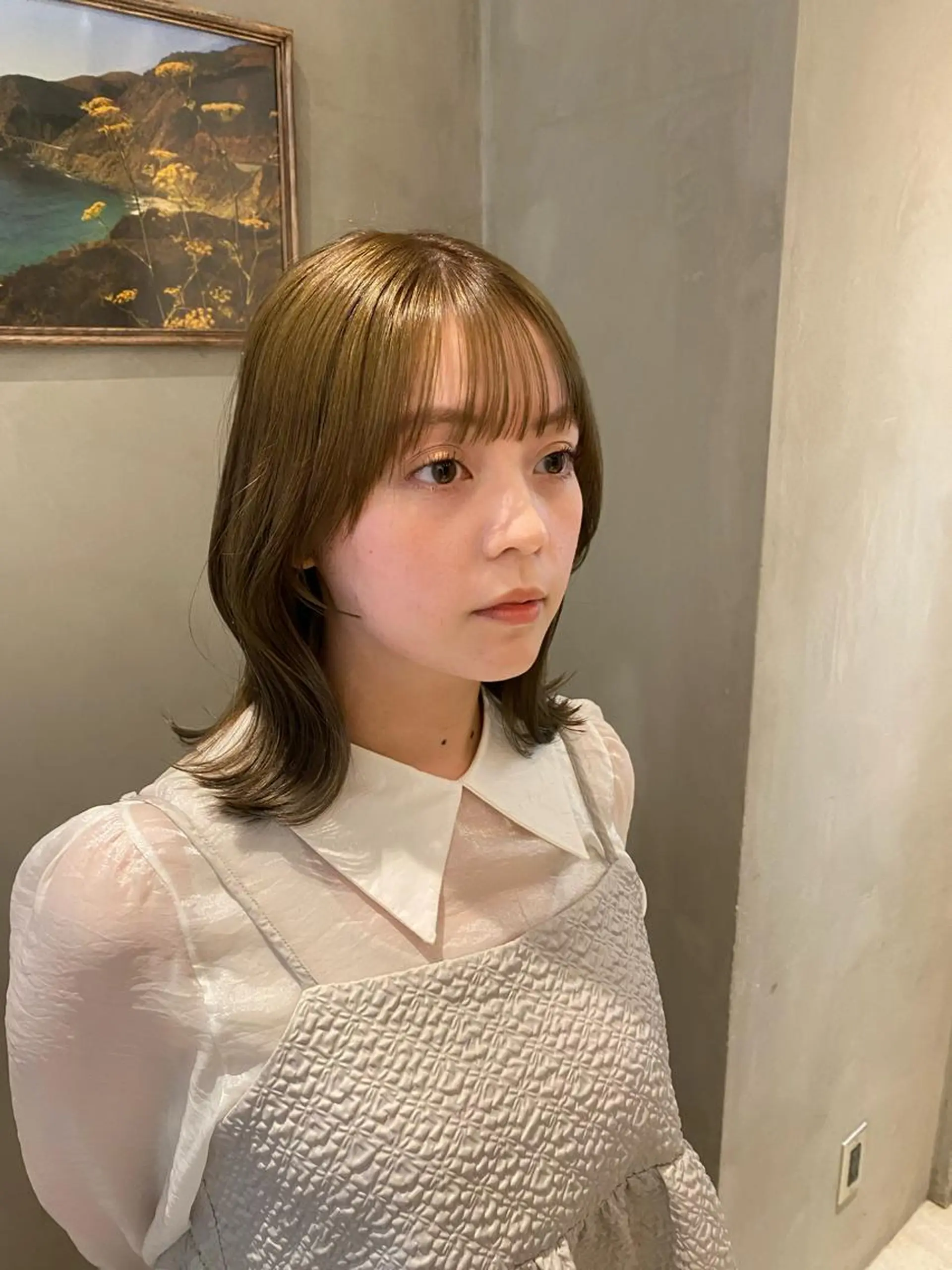 セミロング カット ヘアカラー トリートメント 顔周りcut・ご相談 ＝新宿しずく🇰🇷のヘアスタイル