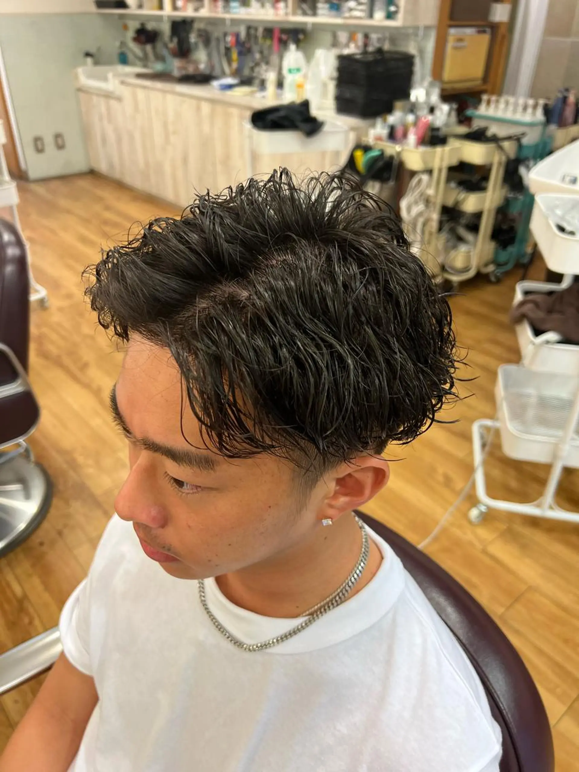 ショート パーマ メンズ カット パーマ 湘南のパーマ職人 🔥清水琉葵🔥のヘアスタイル