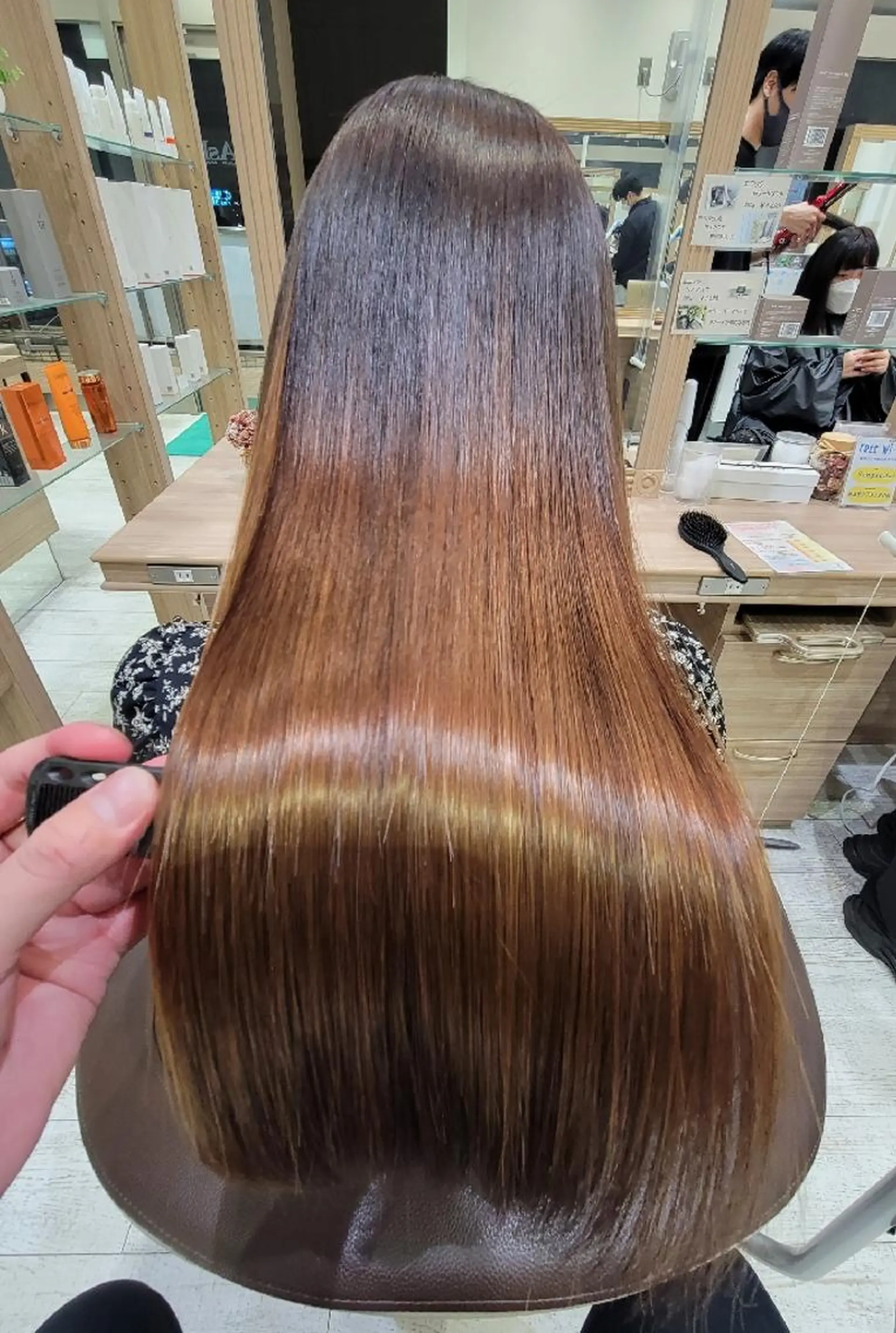 ロング 縮毛矯正 トリートメント 宮本 秀人のヘアスタイル