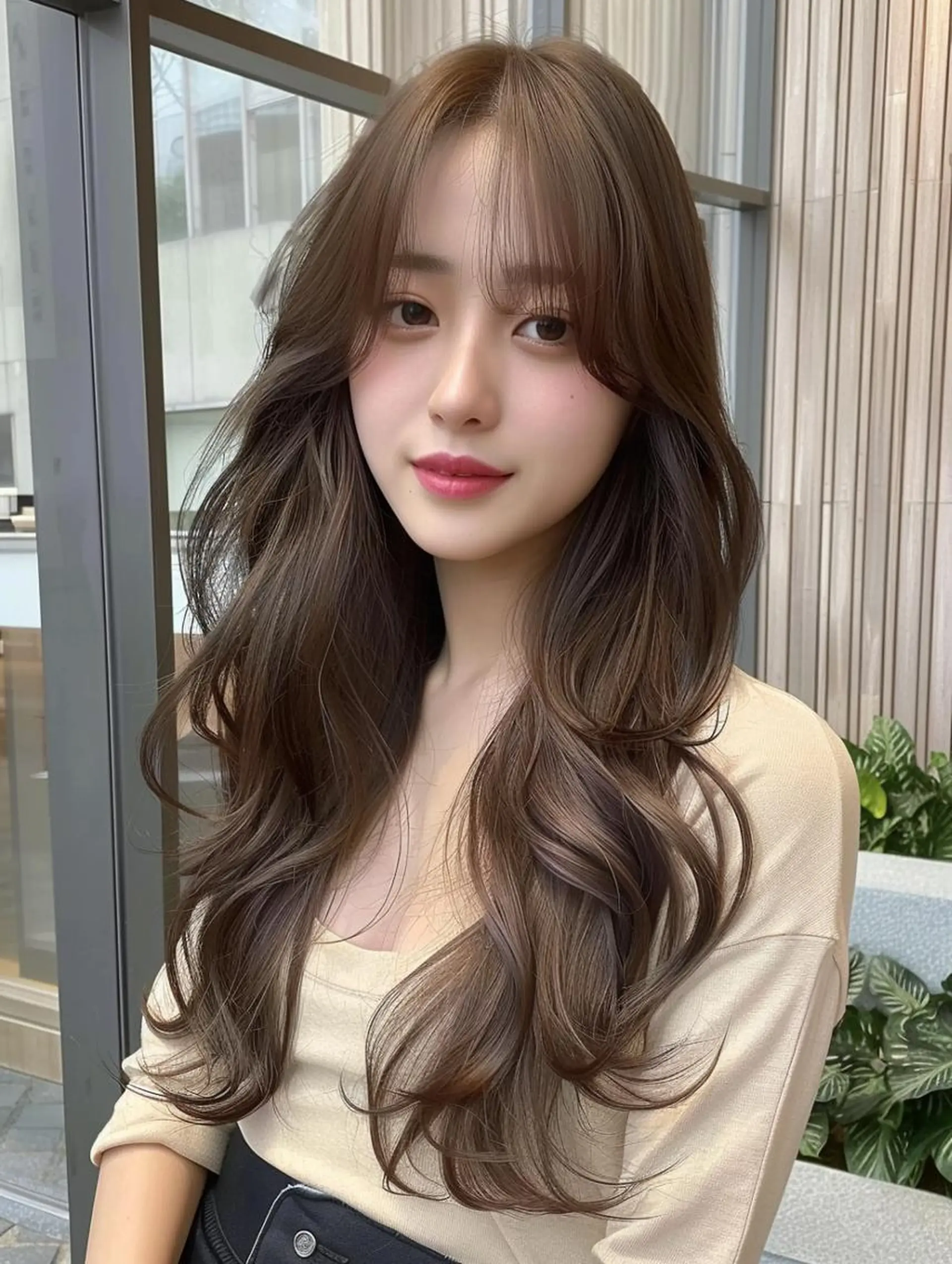 ロング カット ヘアカラー ✨ブリーチなし× 髪質改善⚡新宿駅近のヘアスタイル