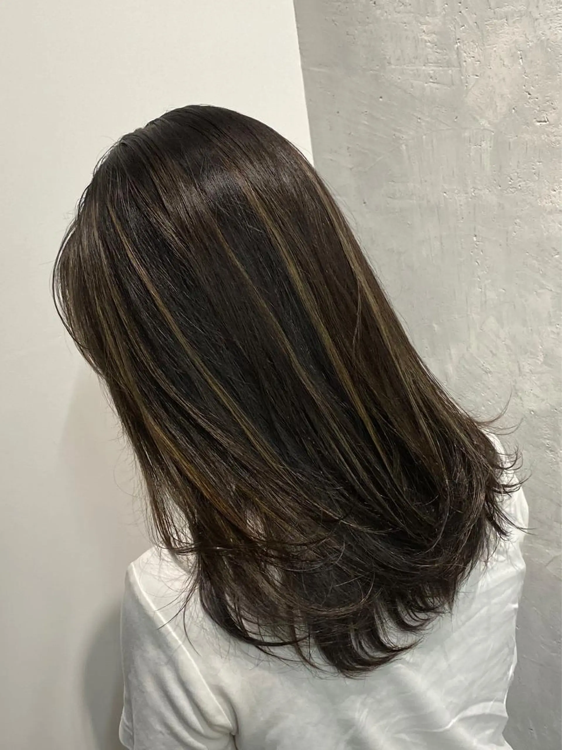 セミロング カラー ヘアアレンジ 【艶髪×韓国風】 毛流れ職人 RYOのヘアスタイル