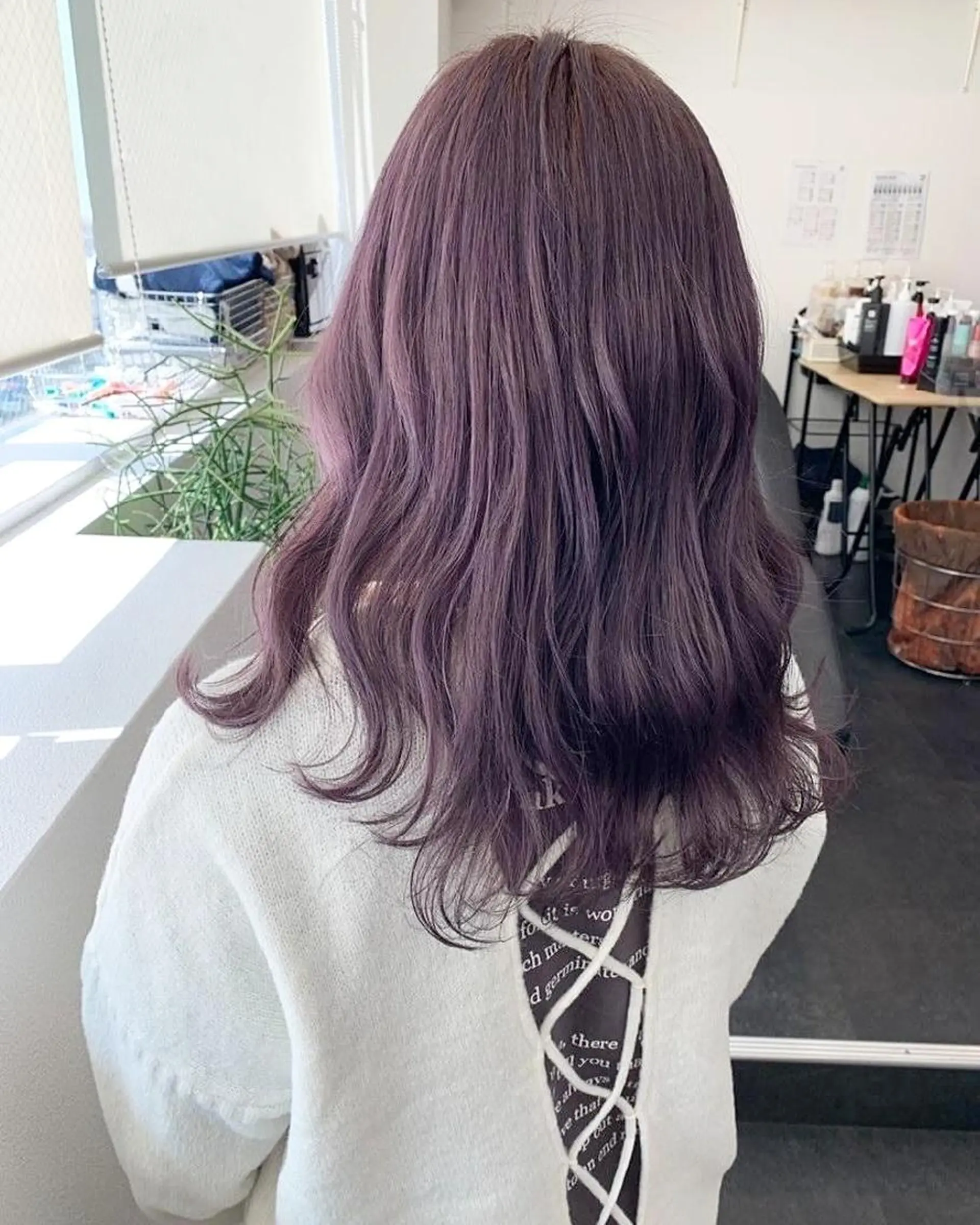 セミロング カラー ラベンダーカラー JIL BLAN 京都所属・RU RIのヘアスタイル