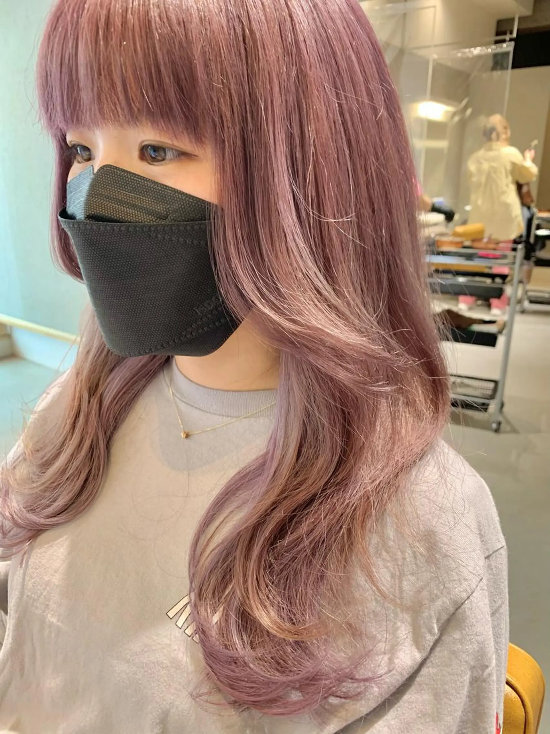 セミロング カラー 縮毛矯正×艶カラー /中村勇太のヘアスタイル