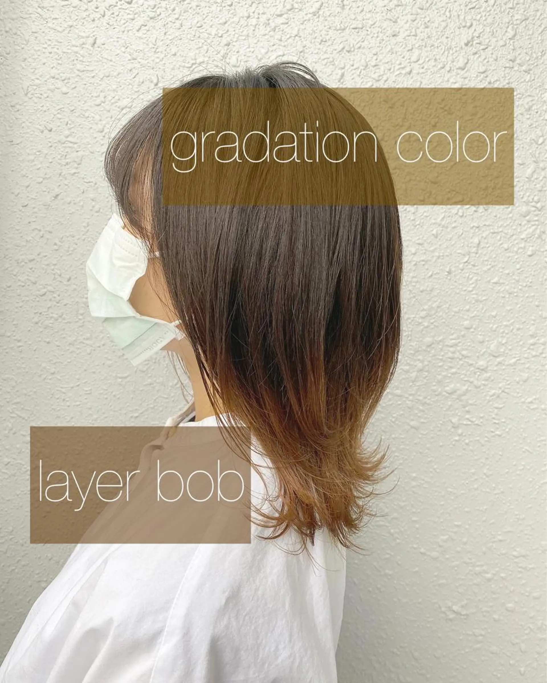 セミロング カラー ブリーチ 後藤紗英/髪質改善 /オリーブベージュのヘアスタイル