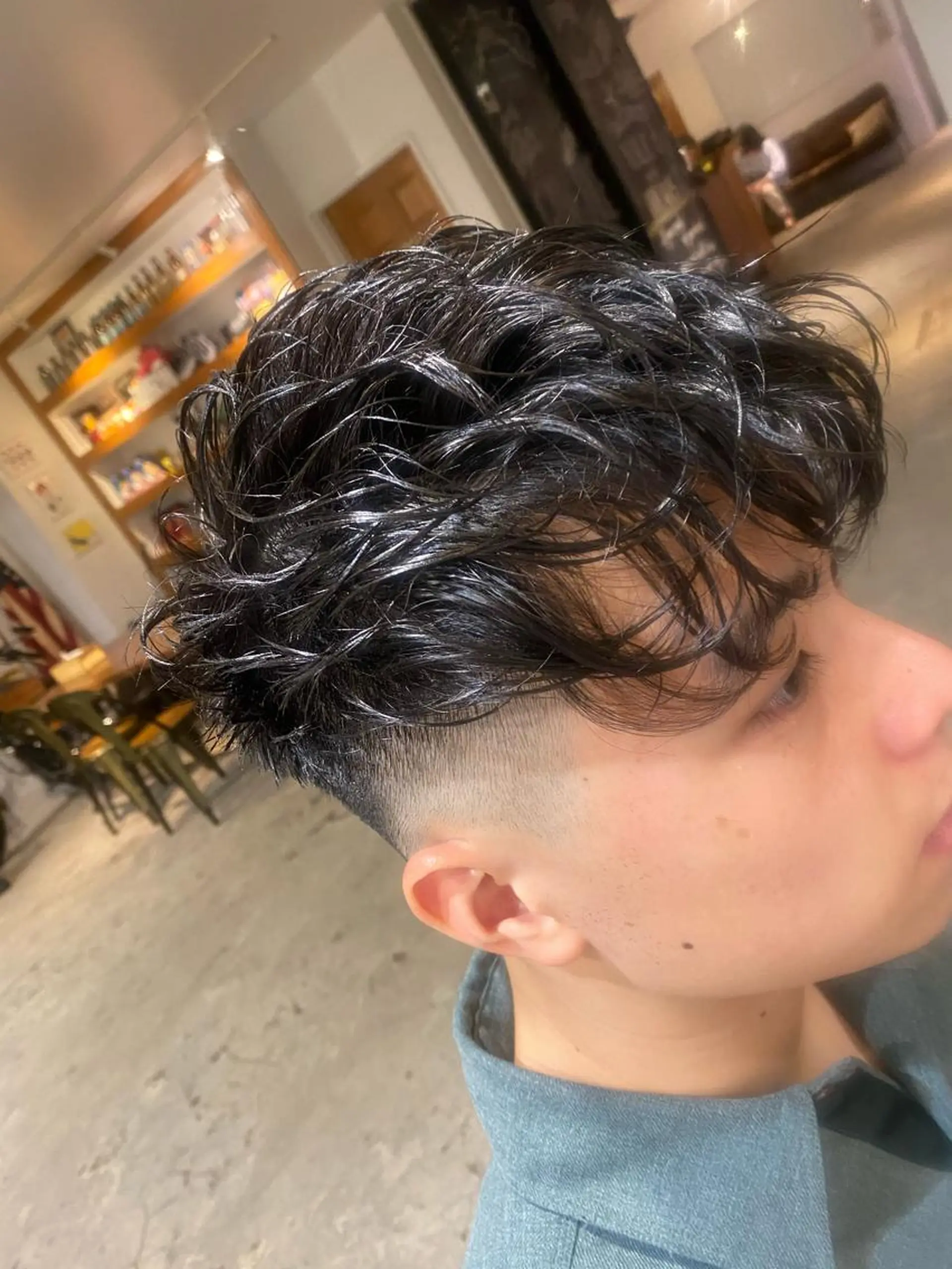 ショート カラー パーマ メンズ キッズ フェードカット メンズパーマ Forest. -髪質改善-のヘアスタイル