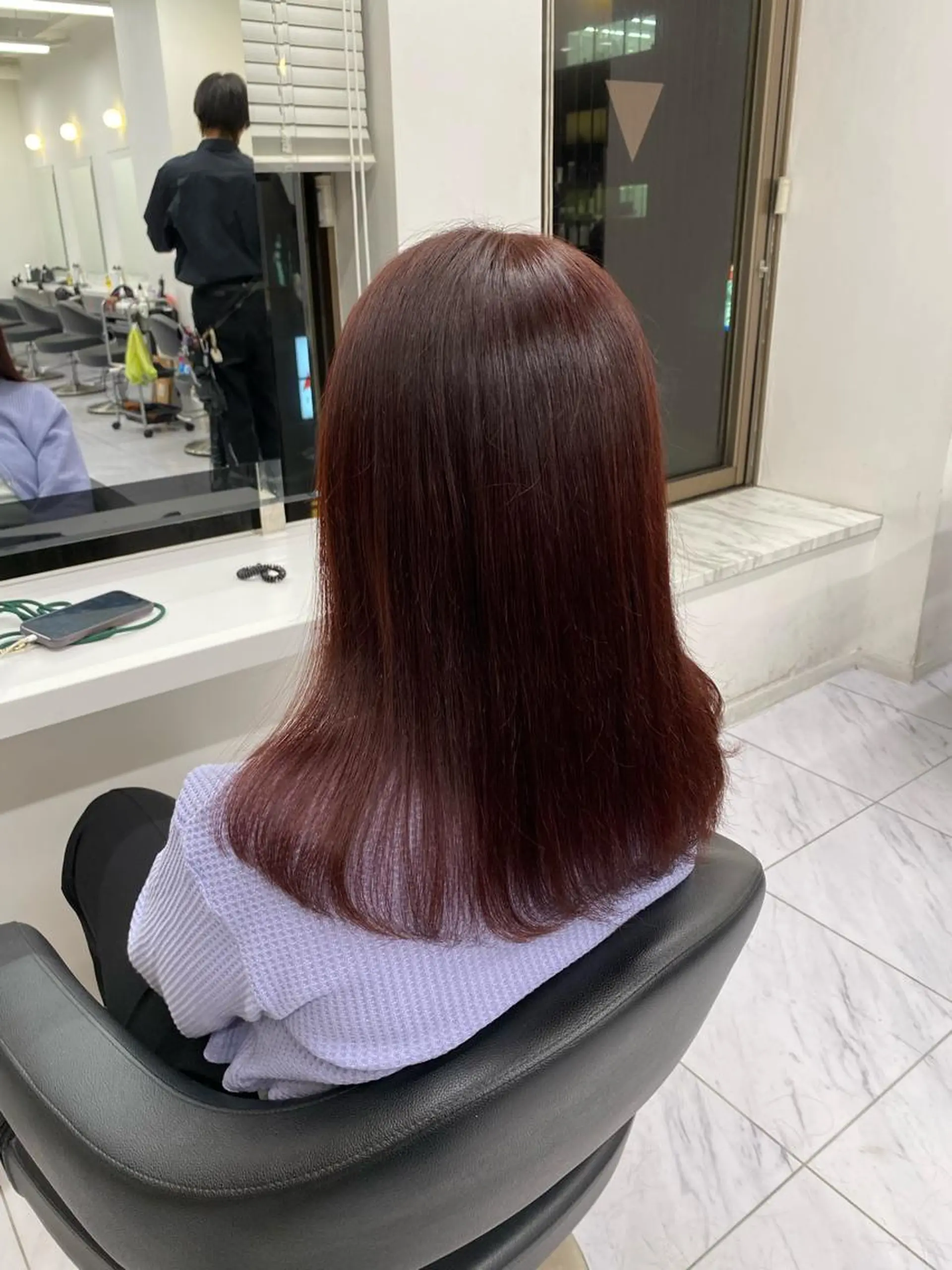ミディアム カラー ヘアアレンジ キッズ レッドカラー TRU Shino🦋のマツエク・マツパデザイン