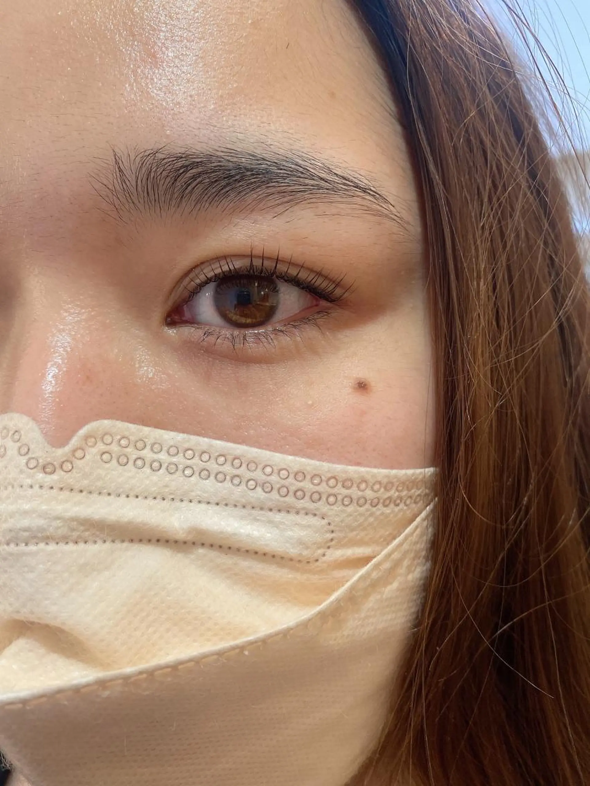 マツエク・マツパ 一重×まつ毛パーマ マツパ ブリーチなしカラー ダブルカラーエクステのヘアスタイル