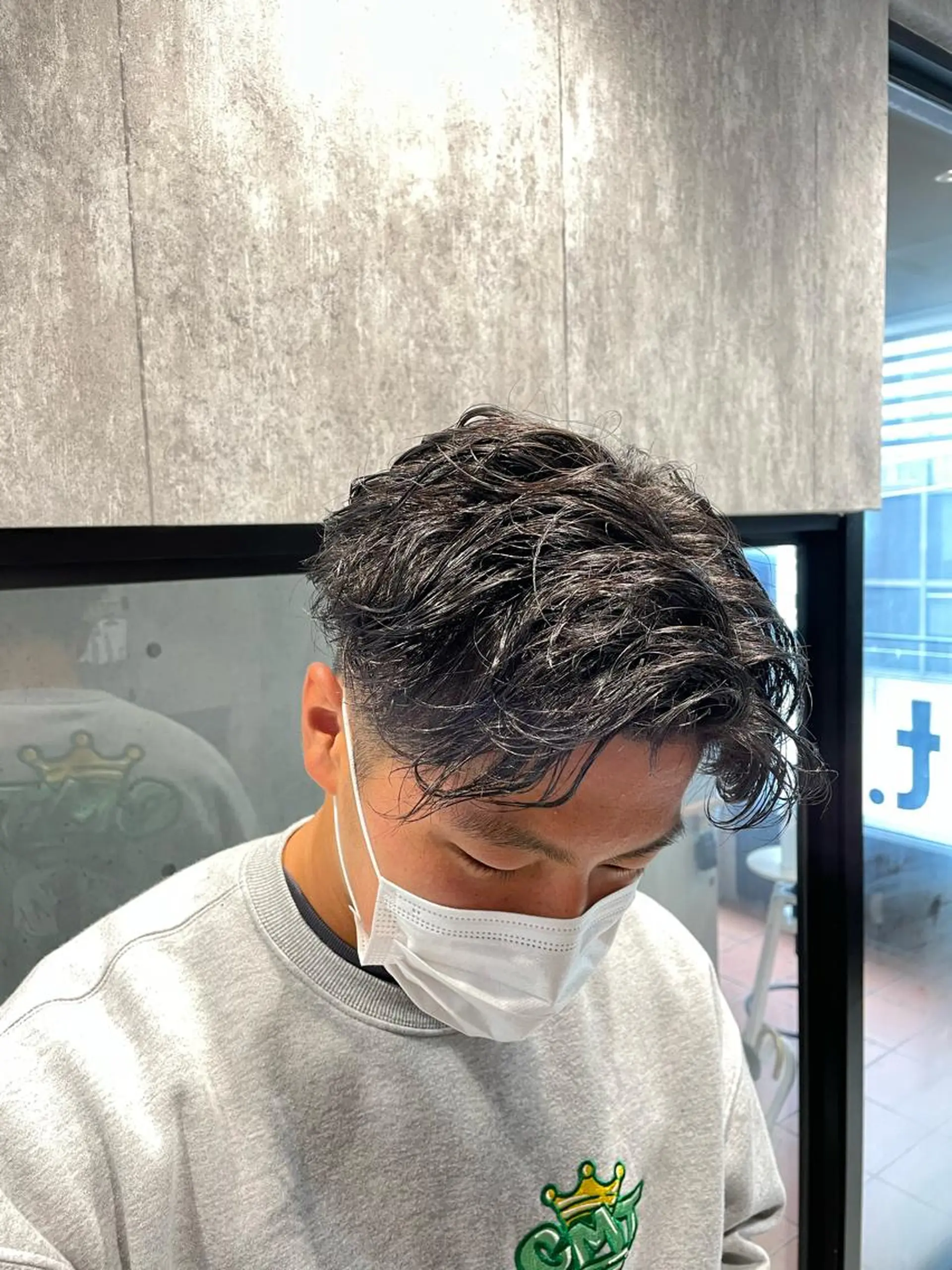 ショート カラー パーマ メンズ カット パーマ 🔥メンズ超特化🔥 青木海斗のヘアスタイル