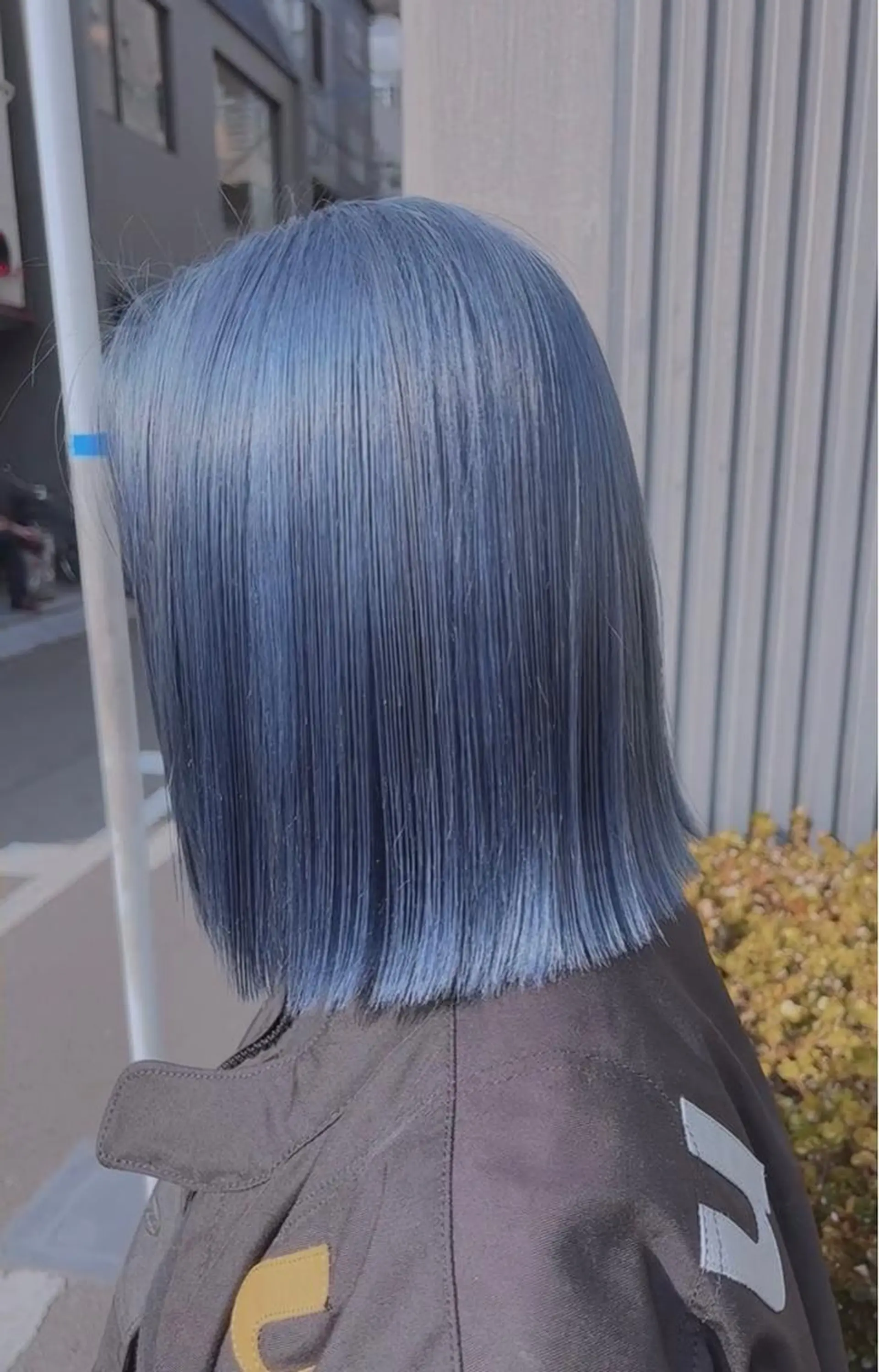 ミディアム カラー ブルーカラー ネイビーカラー box  mico. mutsumiのヘアスタイル