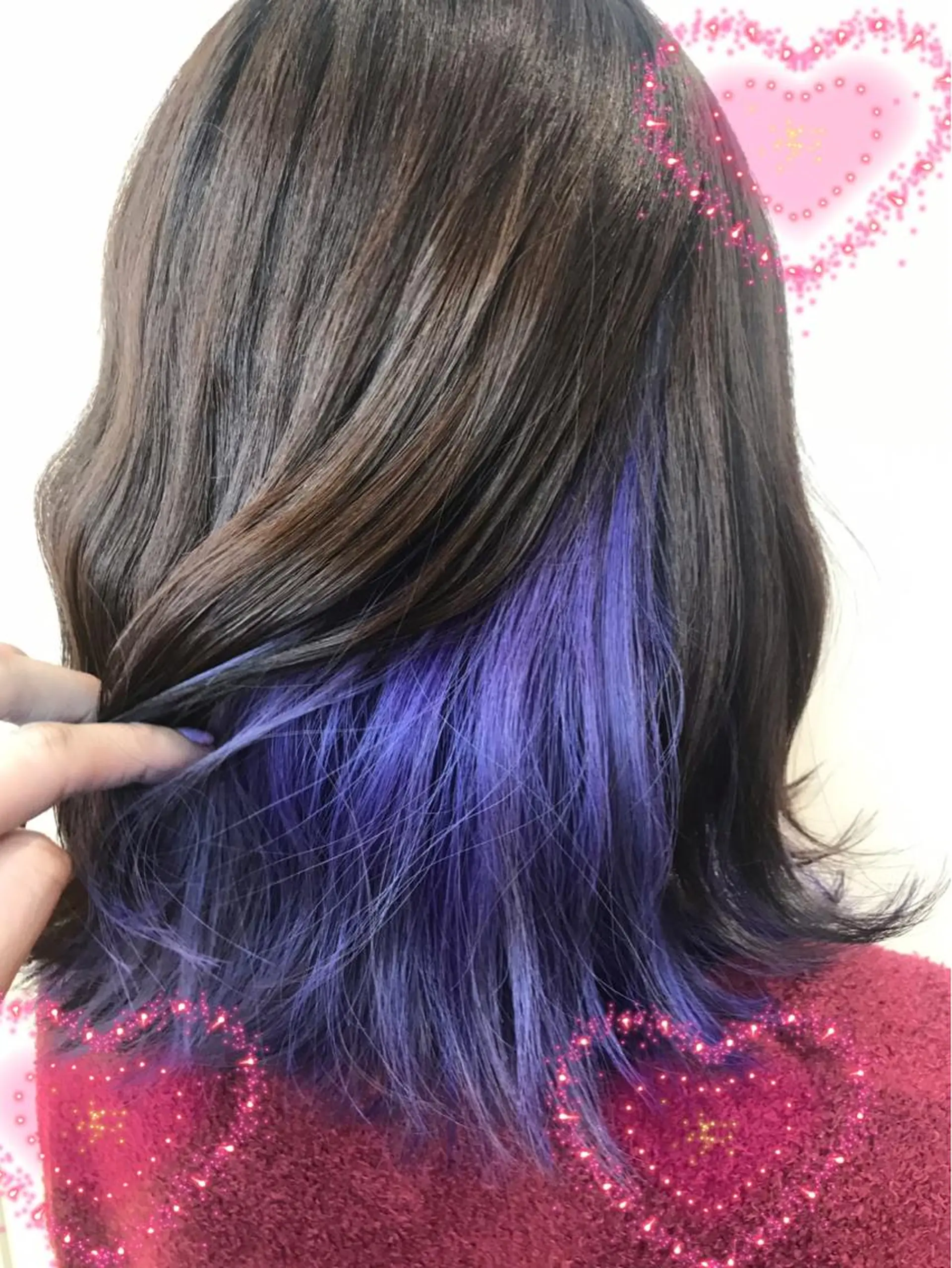 ミディアム カラー ブリーチ ブルーカラー ブルーバイオレット バイオレットカラー EMANON新宿東口所属・新宿駅近♡個室 ♡関口三都季🌜のヘアスタイル