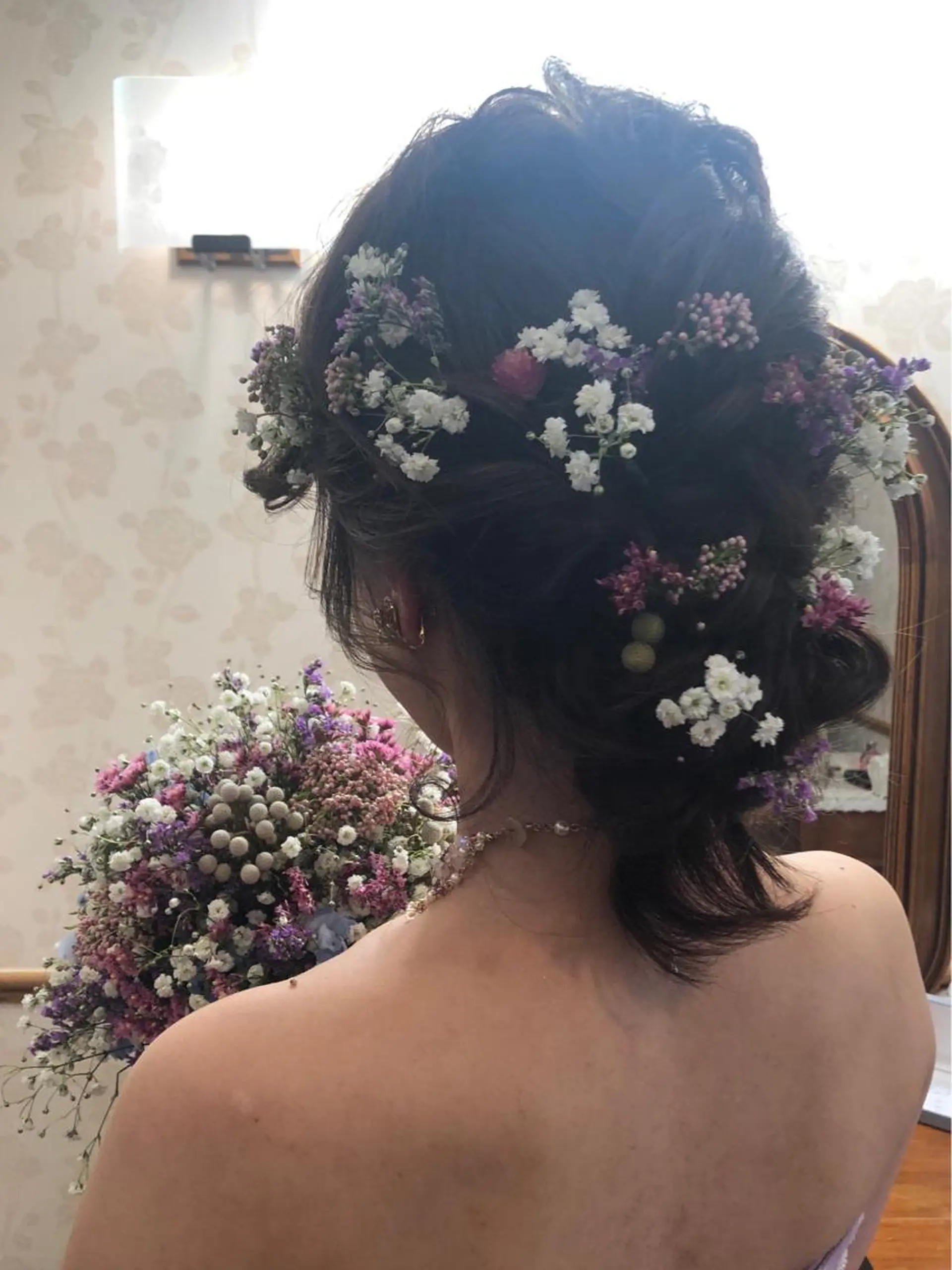 セミロング ヘアアレンジ ヘアセット pep natsumiのヘアスタイル
