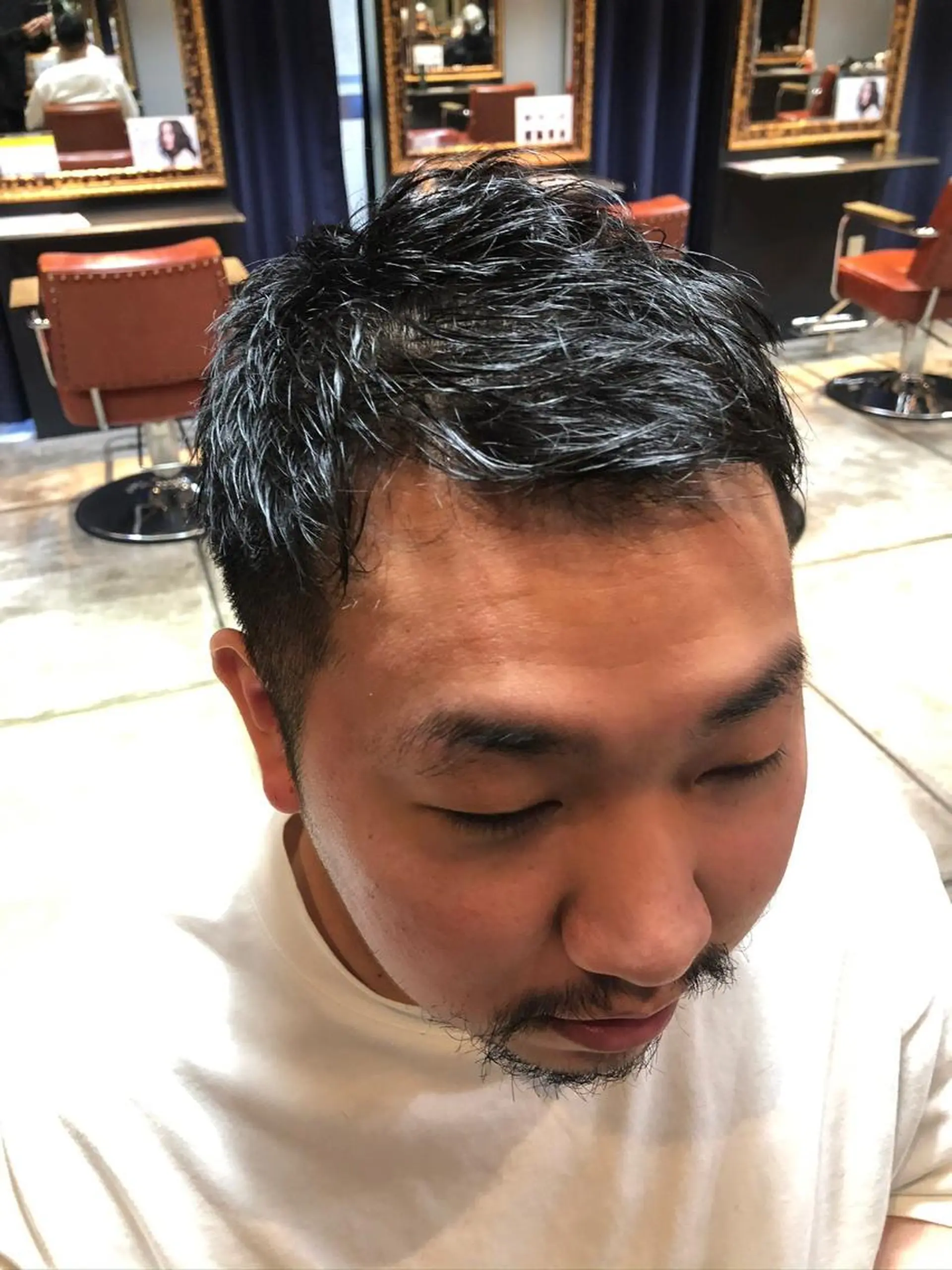 ショート カラー パーマ アディクシーカラー アッシュ バレイヤージュ ミストバング ブリーチ カット ヘアカラー 縮毛矯正 【N°deseo】 吉祥寺のヘアスタイル