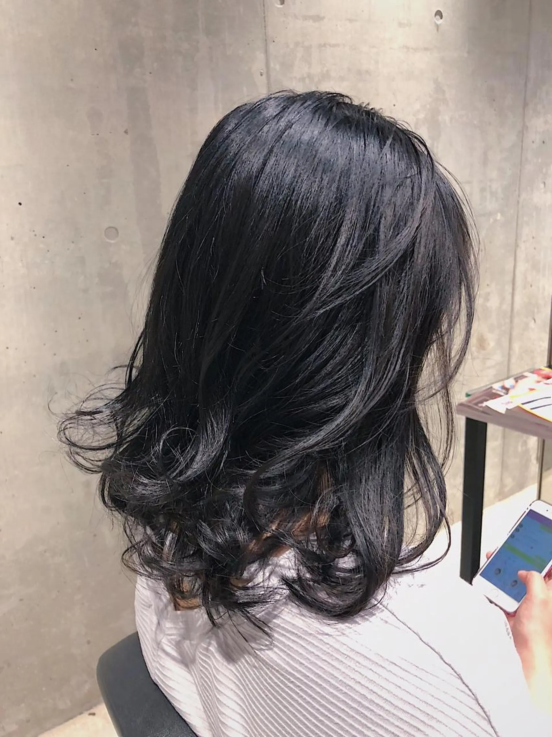 セミロング カラー ヘアアレンジ ダークグレー 遠藤悠大/メンズ縮毛 /メンズカットのヘアスタイル