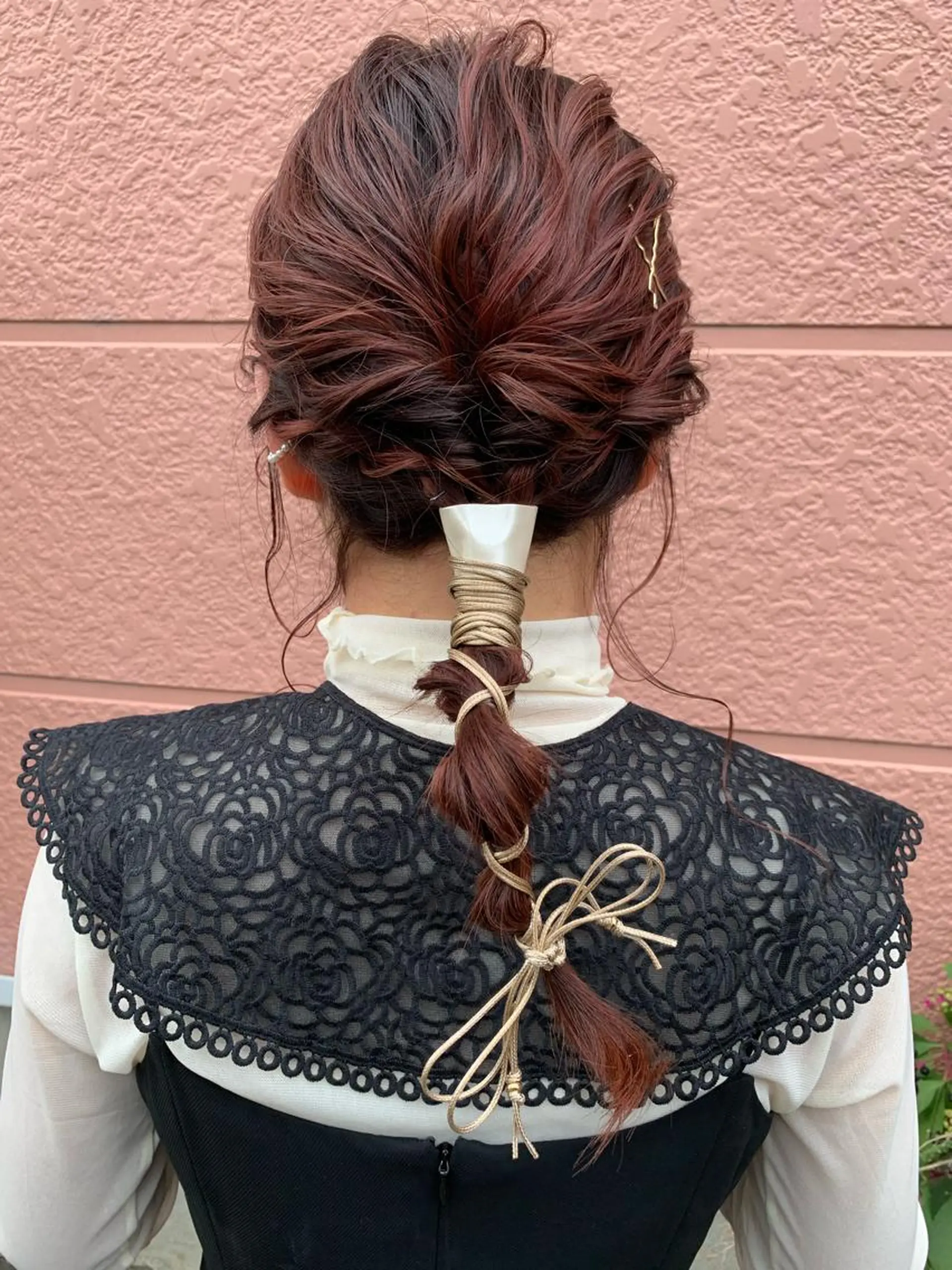 セミロング カラー ヘアアレンジ カット ヘアカラー ✨コテ巻き風パーマ ✨川合佑哉のヘアスタイル