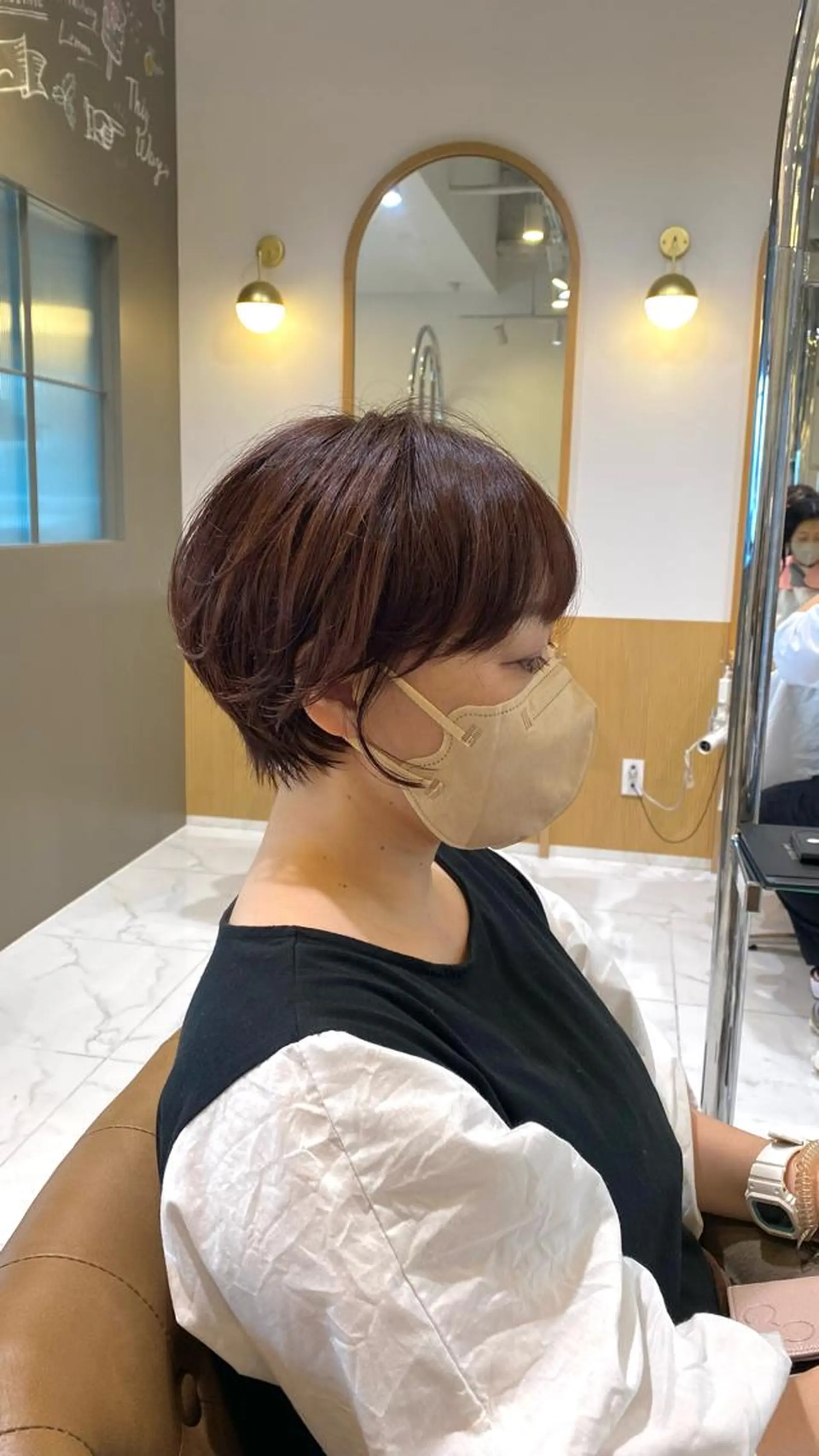 ショート カラー ショートヘア カット ヘアカラー トリートメント 坂井 茅聖のヘアスタイル