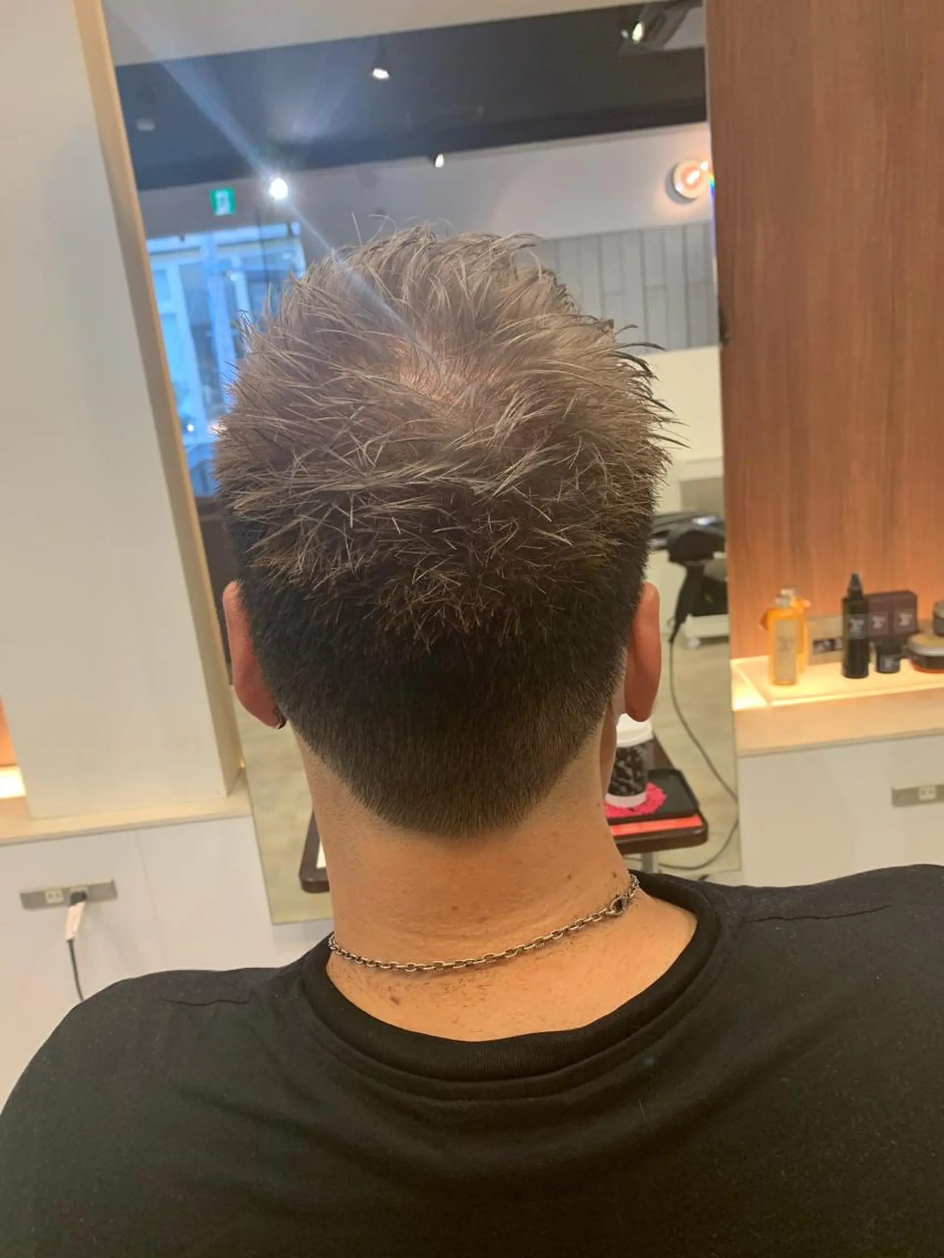 ショート メンズ カット ヘアカラー ヘアセット メンズパーマ/難波/ 心斎橋　室園亮佑のヘアスタイル