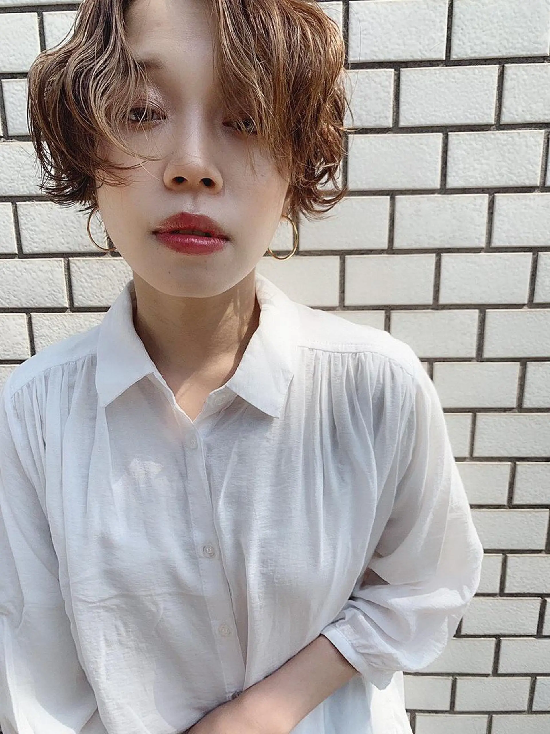 ショート パーマ ショート/ボブ特化 相良 真子のヘアスタイル