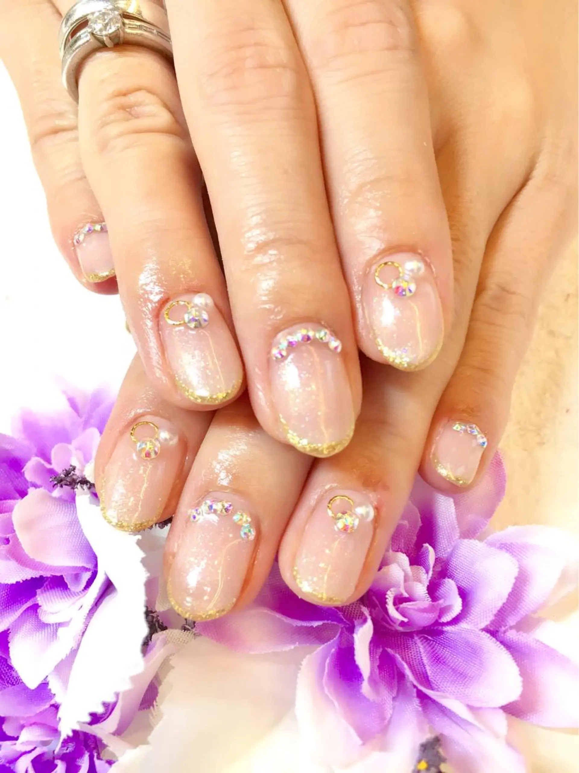 ネイル 成人式 フットネイル ジェルネイル ミラーネイル パラジェル ハンドネイル clover nailのネイルデザイン
