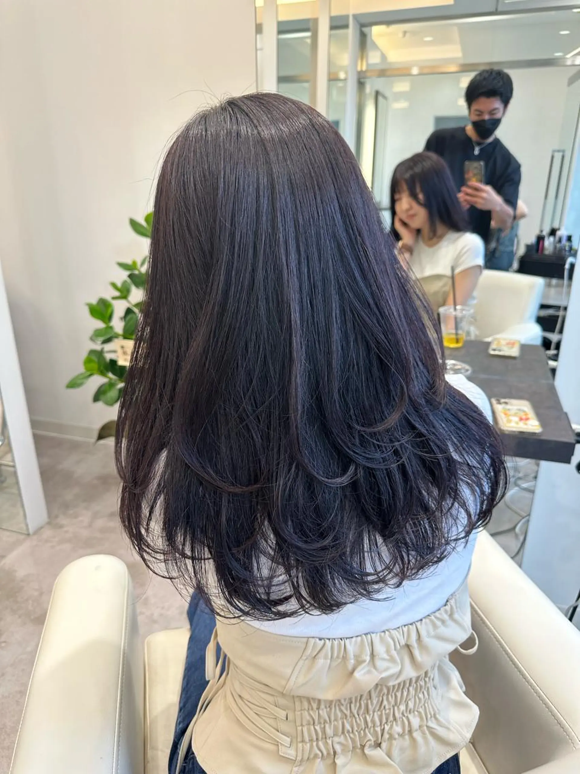 ロング カラー カット ヘアカラー トリートメント ✨大人韓国レイヤー ✨吉原 潤✨のヘアスタイル
