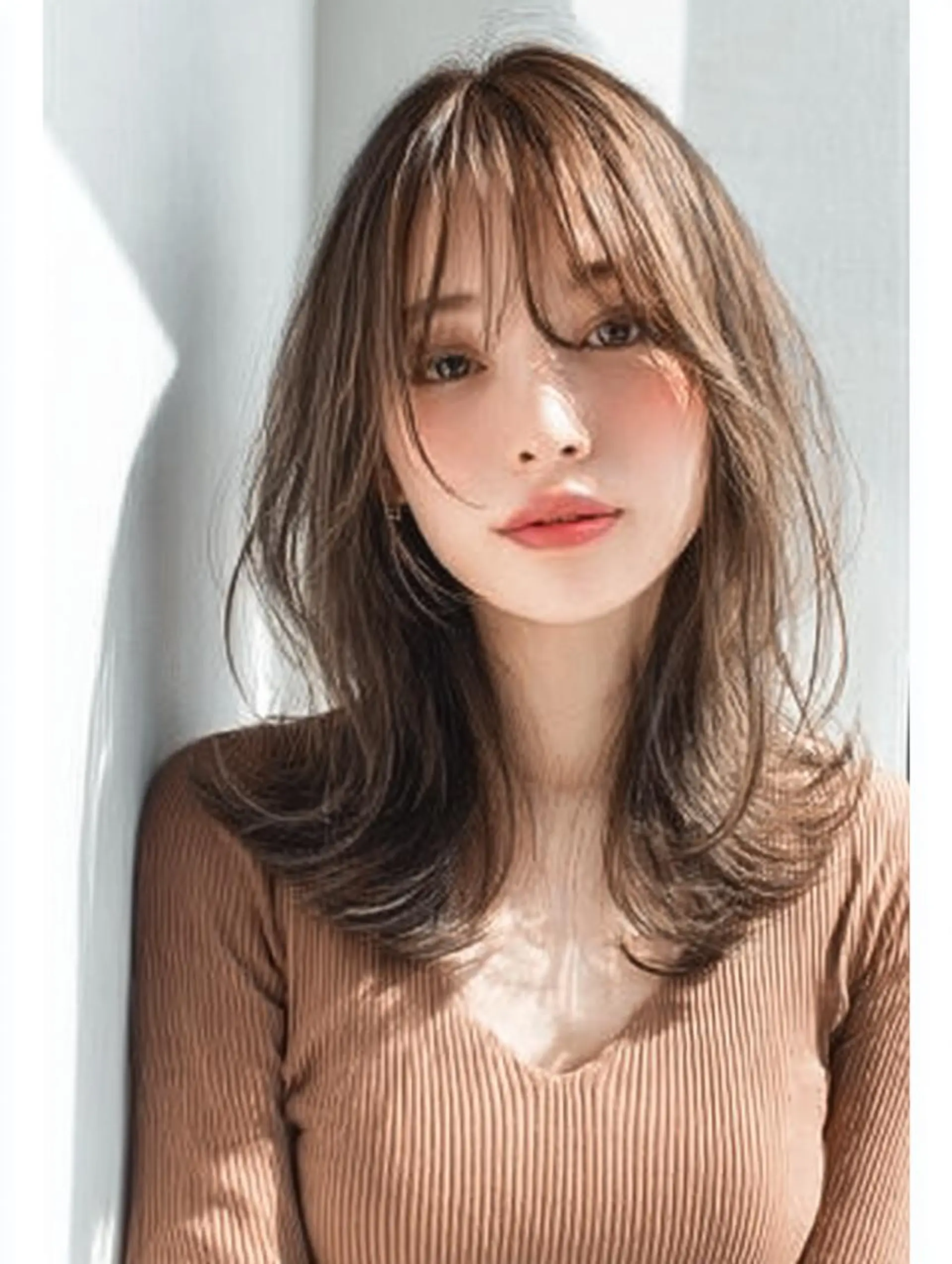 ミディアム ハッシュカット 髪質改善 レイヤーカット 縮毛矯正 トリートメント カット ヘアカラー トリートメント 生艶髪＆レイヤー🔔 渋谷お薦めNo.1✨のヘアスタイル