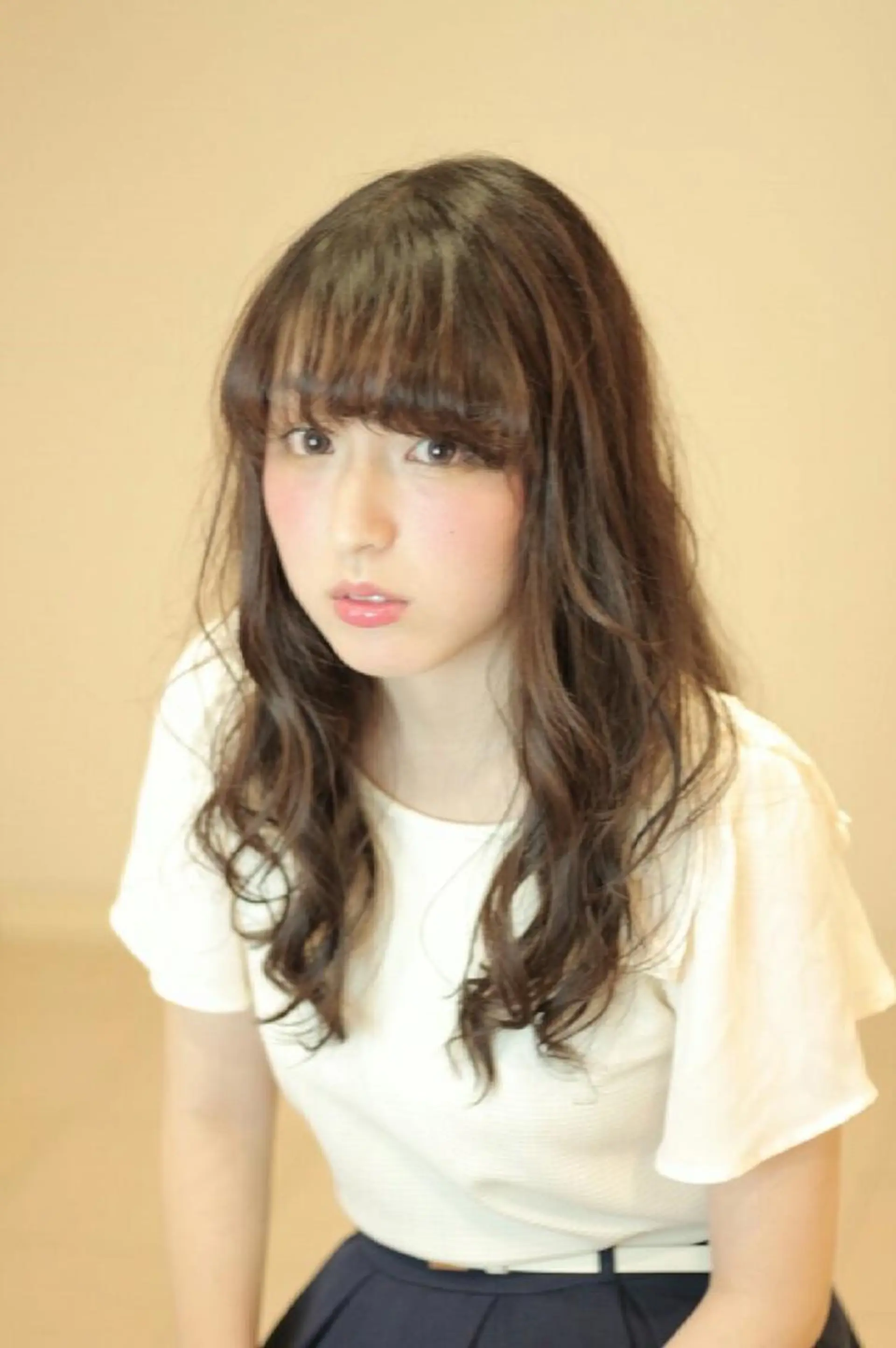 ロング シースルーバング キノシタ ナオユキのヘアスタイル