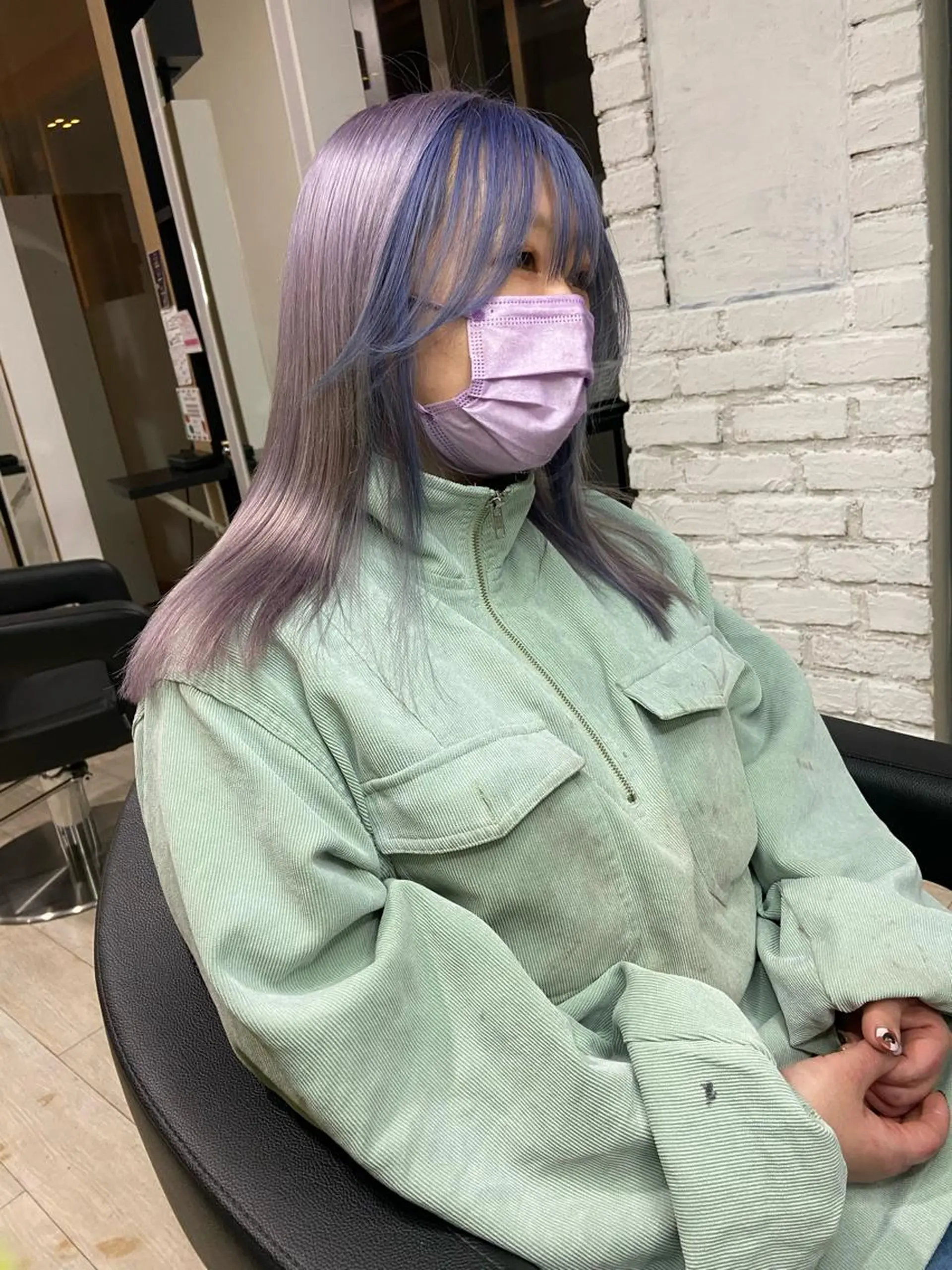 ロング カラー デザインカラー カット ヘアカラー トリートメント 鈴木/ニュアンス パーマ/メンズのヘアスタイル