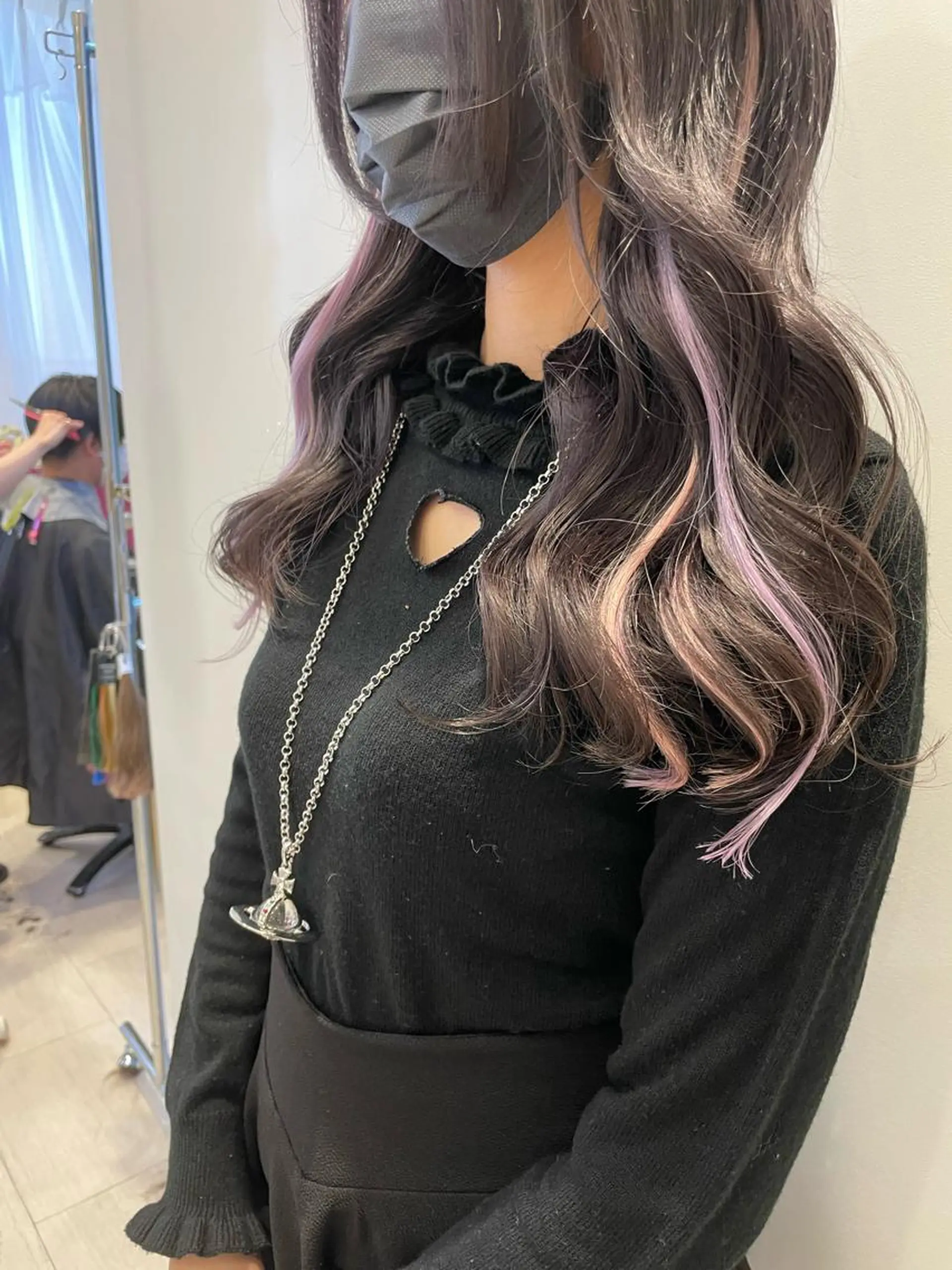 セミロング カラー 韓国風ハッシュカット 似合わせレイヤー池袋のヘアスタイル